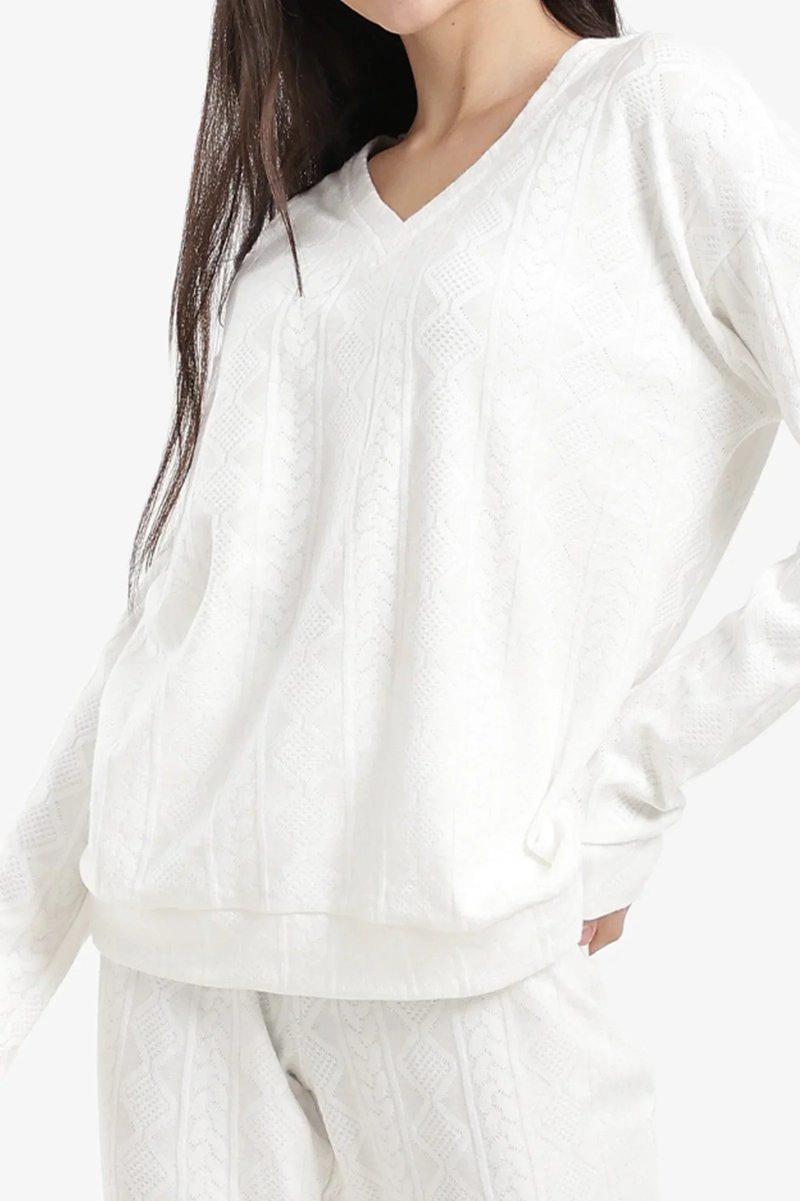 Carina - Cable Knit Pattern Pyjama Set 8