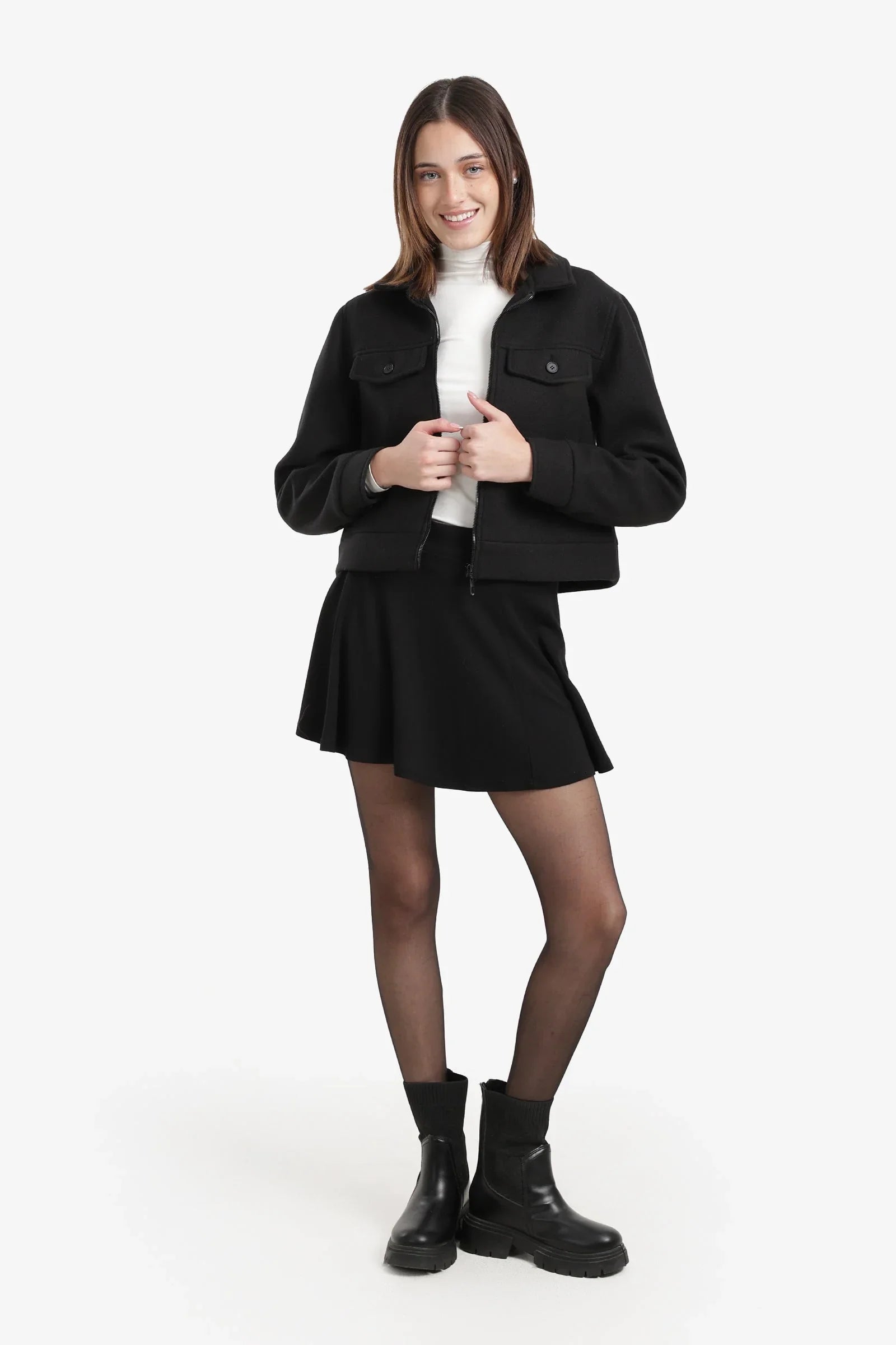 Carina - Flap Pocket Cropped Jacket 1