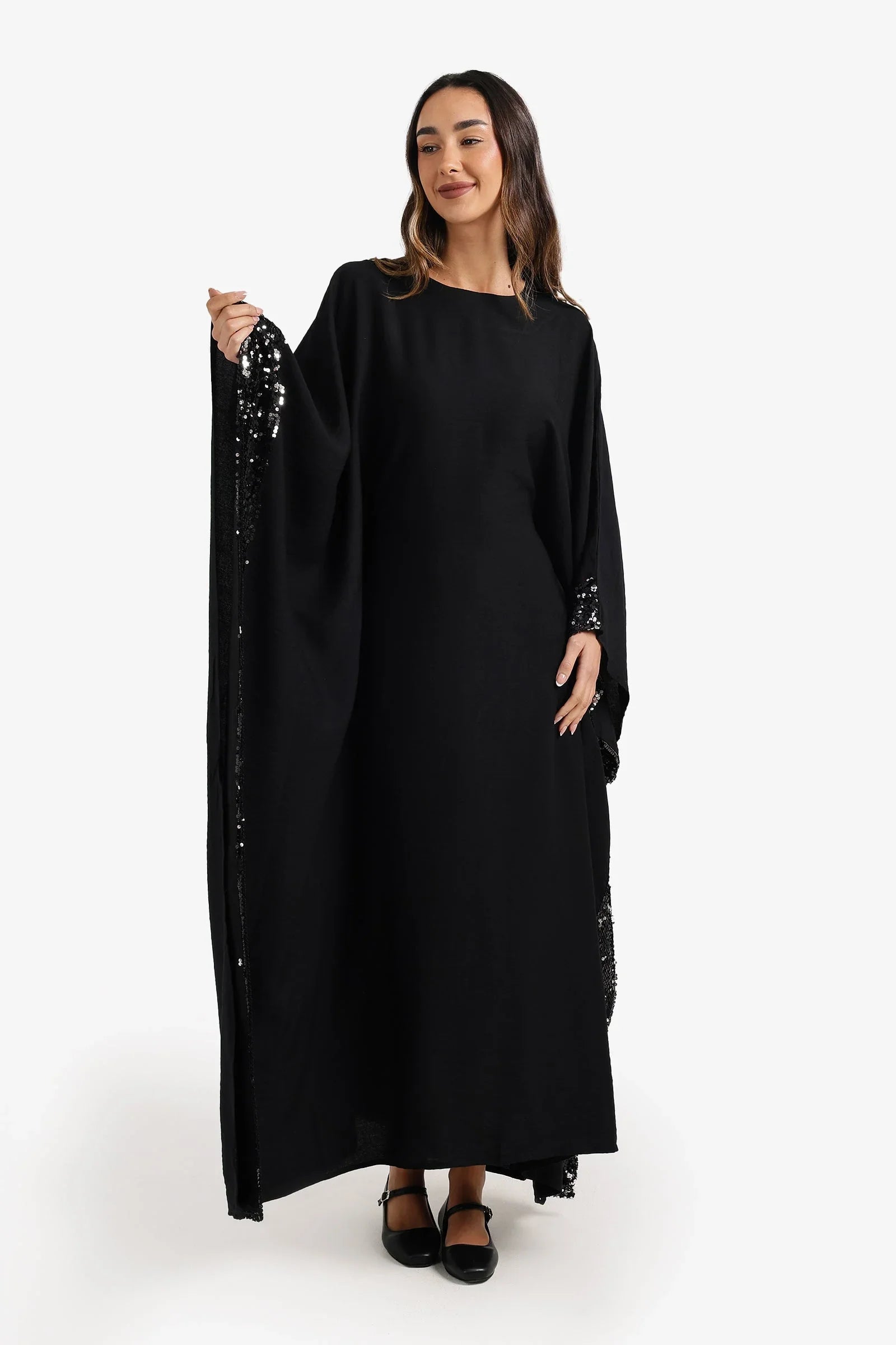 Carina - Sequin-Trimmed Abaya 1