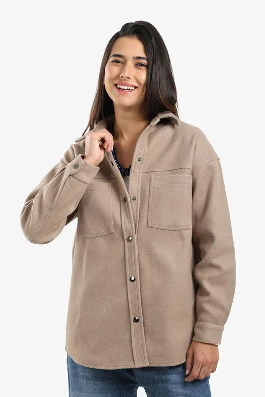 Button-Down Fleece Overshirt - Carina 4