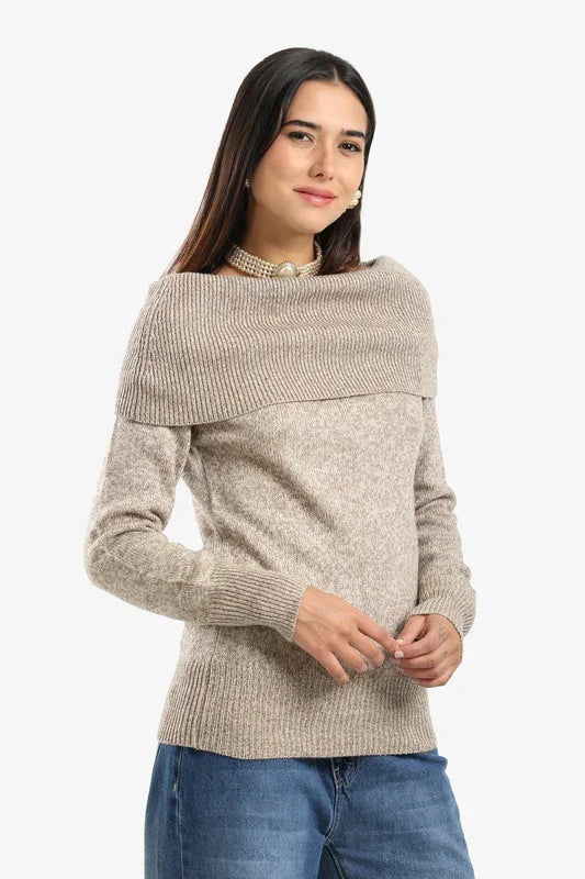 Carina - Off-Shoulder Ribbed Pullover 2