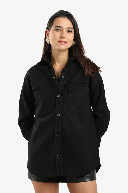 Button-Down Fleece Overshirt - Carina 3