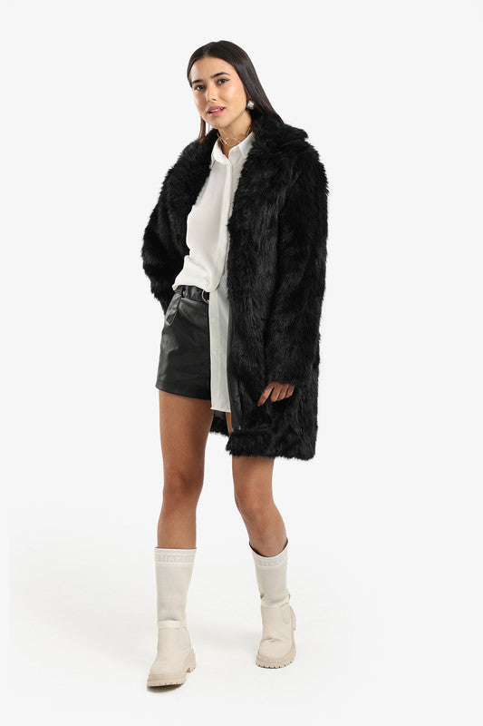 Carina - Above-Knee Sherpa Coat