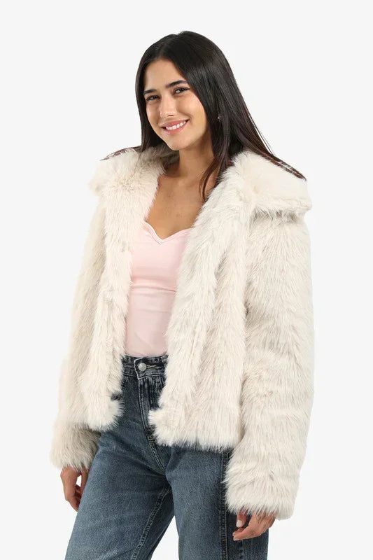 Sherpa Open Neckline Coat - Carina 16