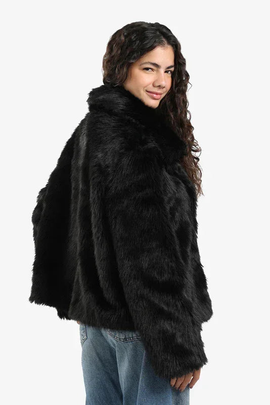 Sherpa Open Neckline Coat - Carina 19