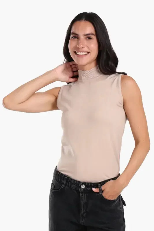 Carina - High Neck Sleeveless Pullover 3