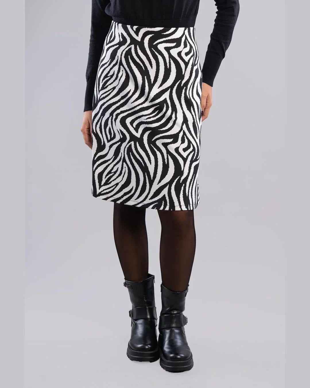 Black & White A-line Skirt - Viva