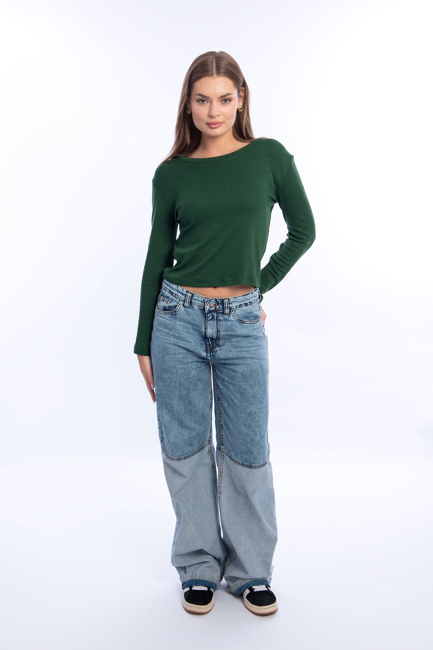 Viva - Long-sleeve Rounded-Neck Top 4
