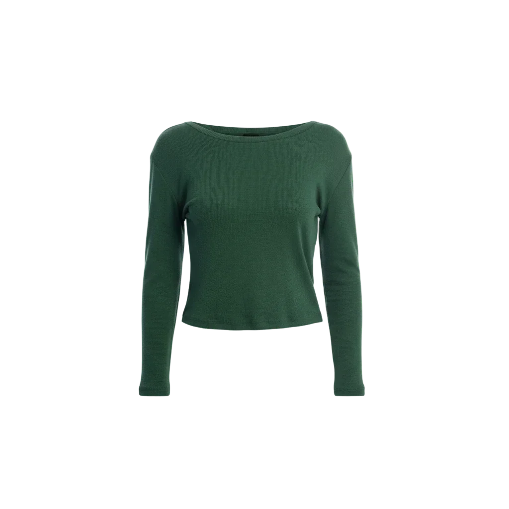 Long-sleeve Rounded-Neck Top - Viva - Babazzaro