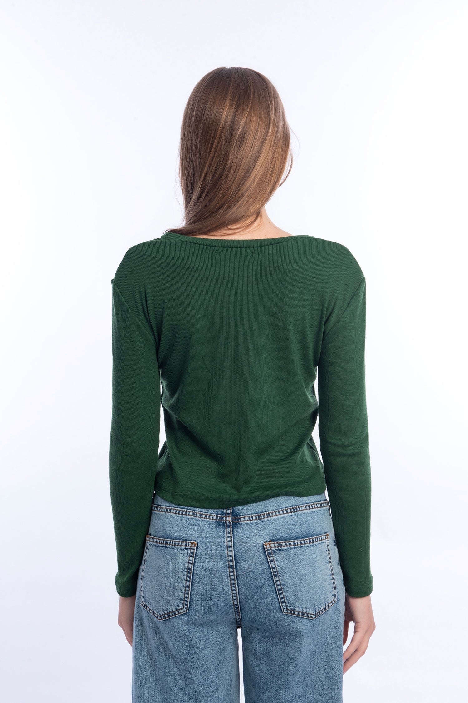 Viva - Long-sleeve Rounded-Neck Top 3