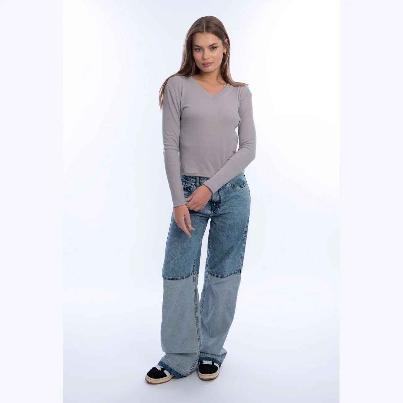 Long Sleeve V-Neck Top - Viva