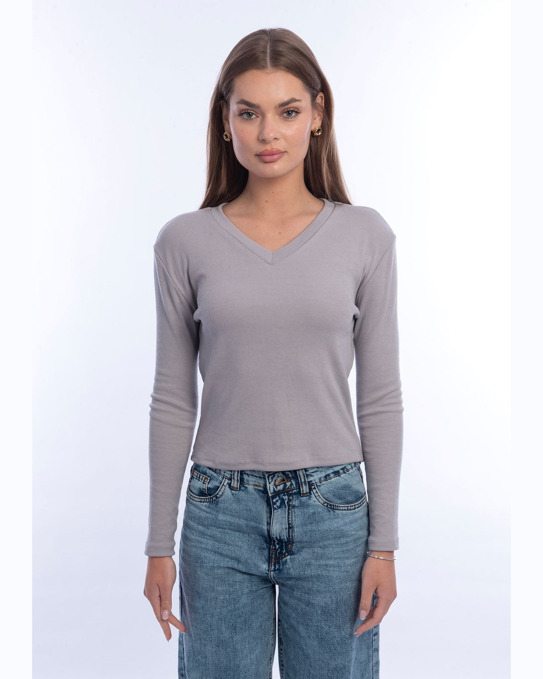 Viva - Long Sleeve V-Neck Top 6