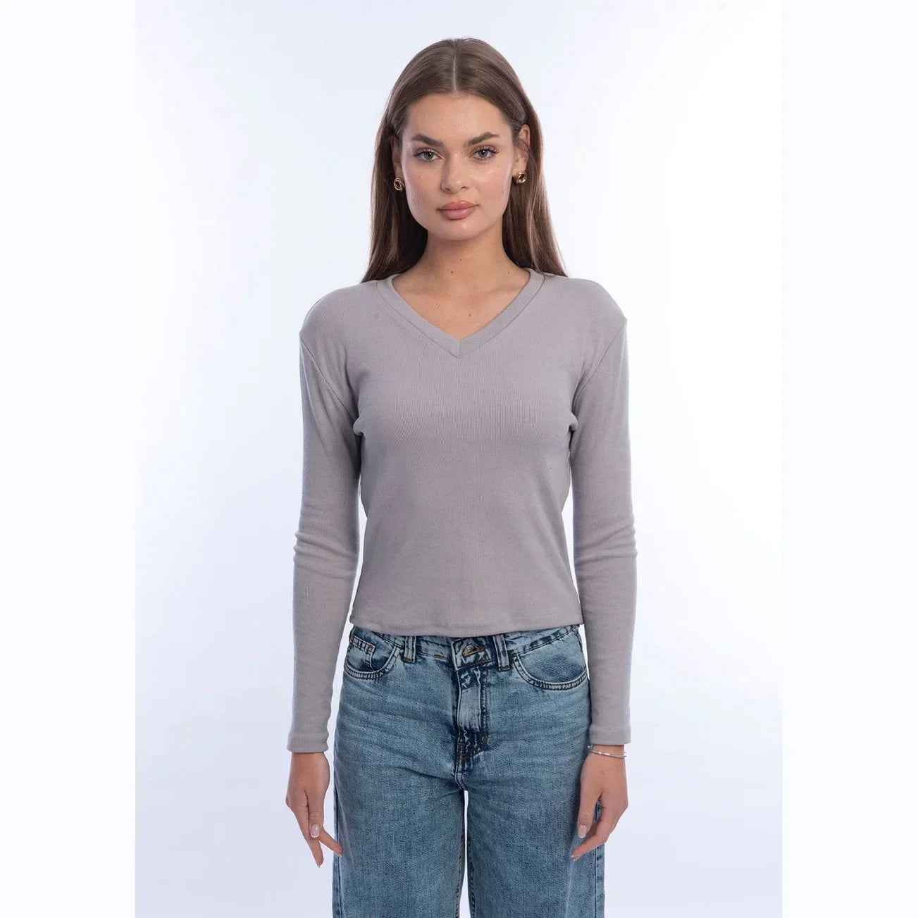 Long Sleeve V-Neck Top - Viva