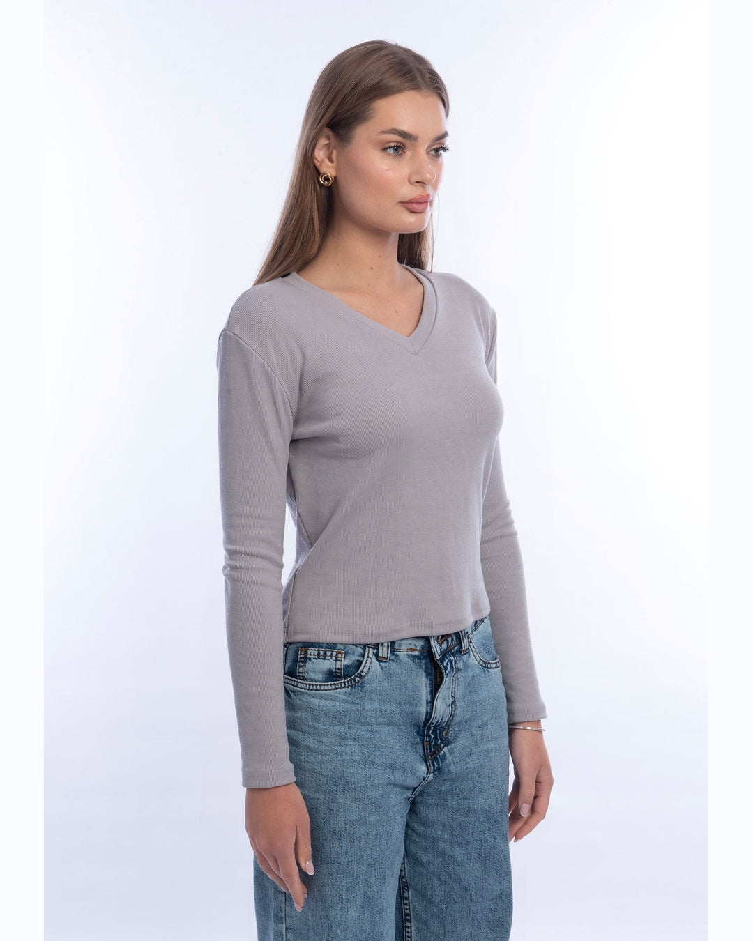 Viva - Long Sleeve V-Neck Top 5