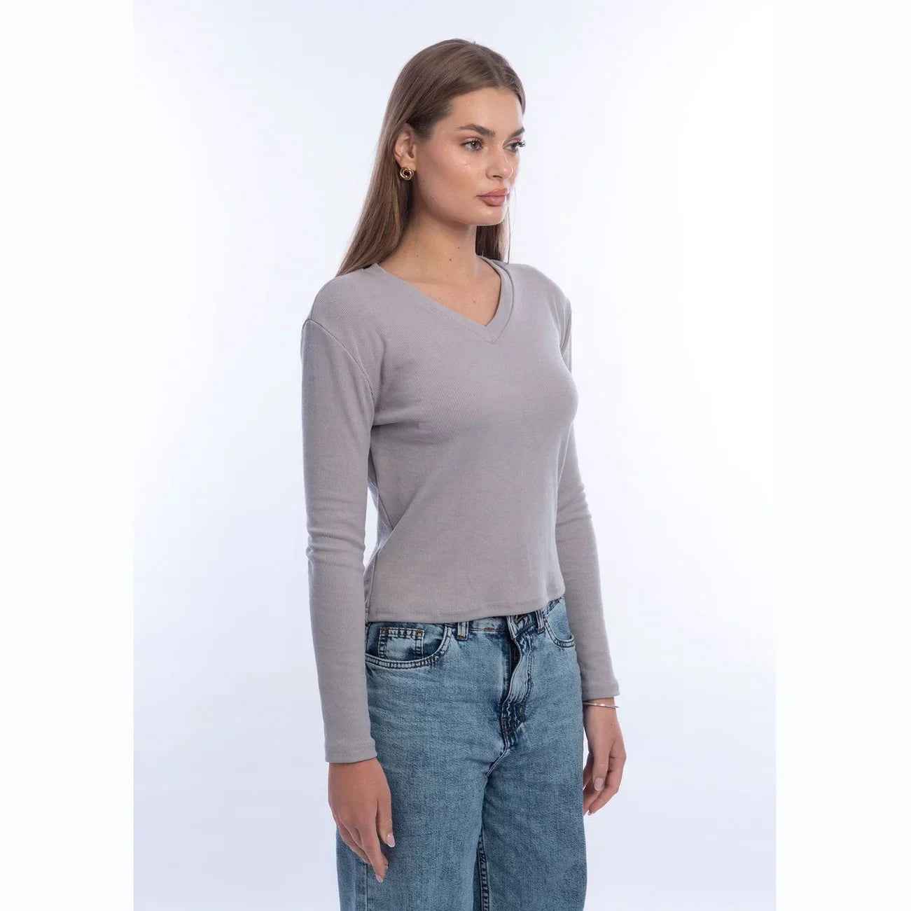 Long Sleeve V-Neck Top - Viva