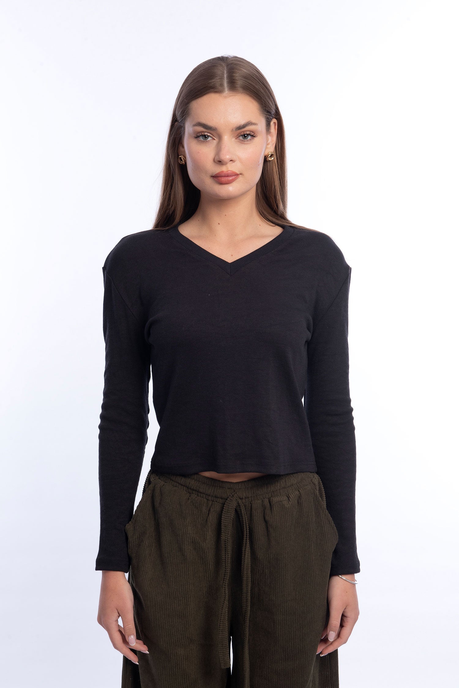 Viva - Long Sleeve V-Neck Top 4