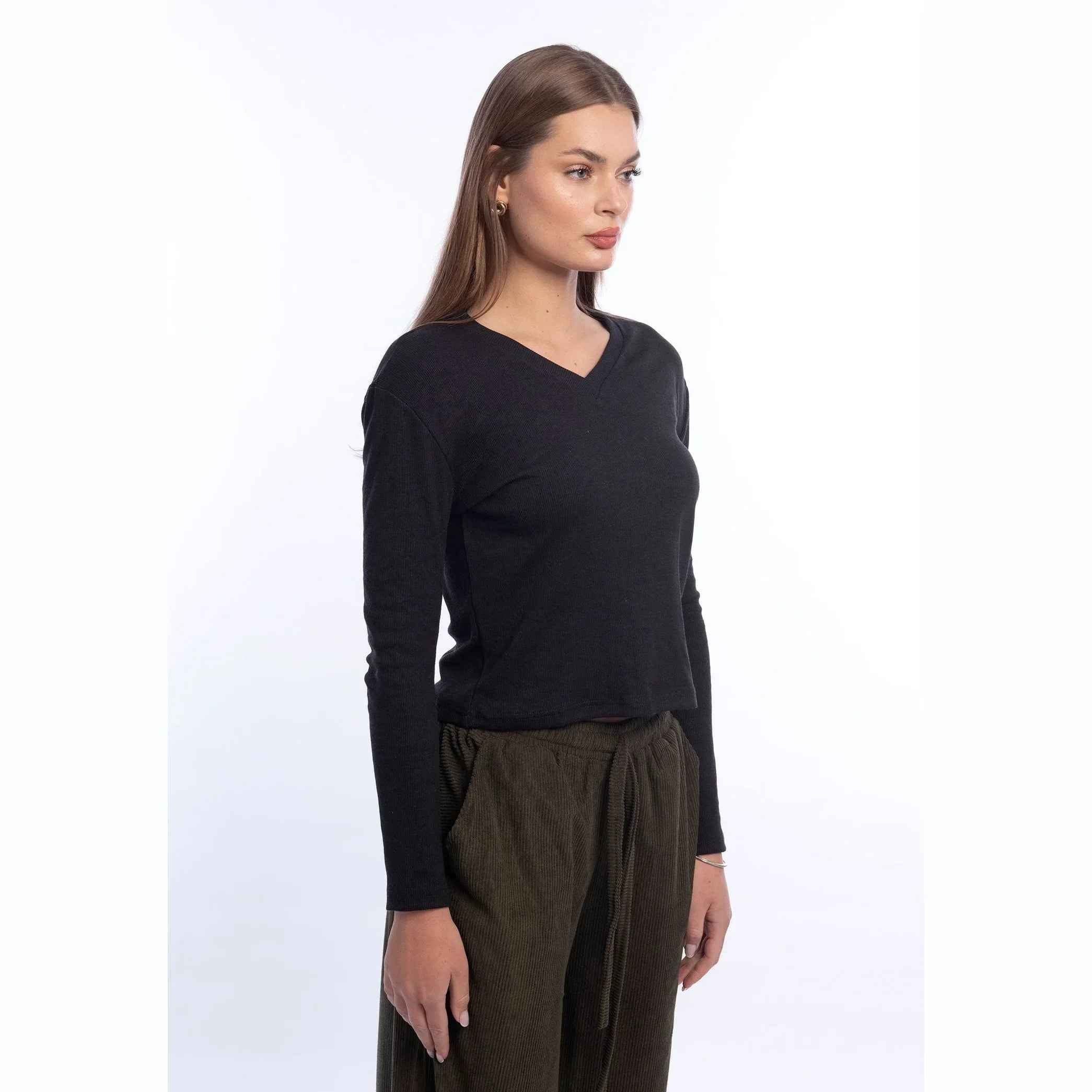 Long Sleeve V-Neck Top - Viva