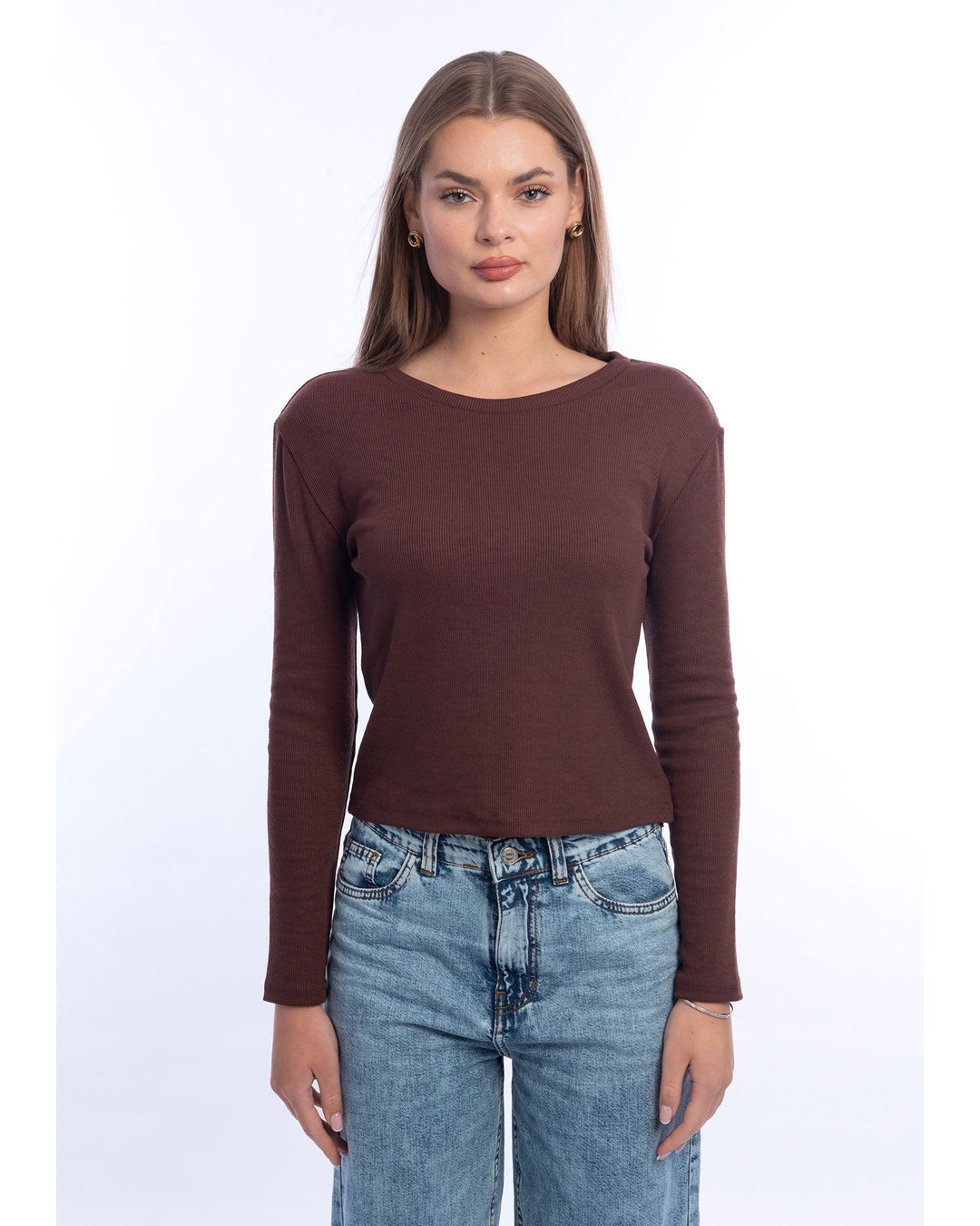 Viva - Long-sleeve Rounded-Neck Top 5