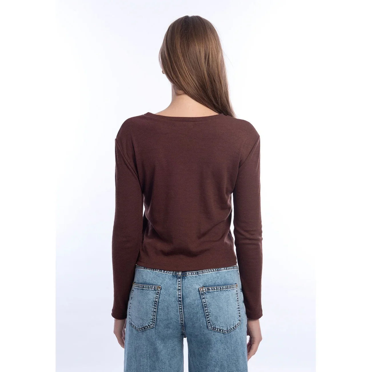 Viva - Long-sleeve Rounded-Neck Top 8