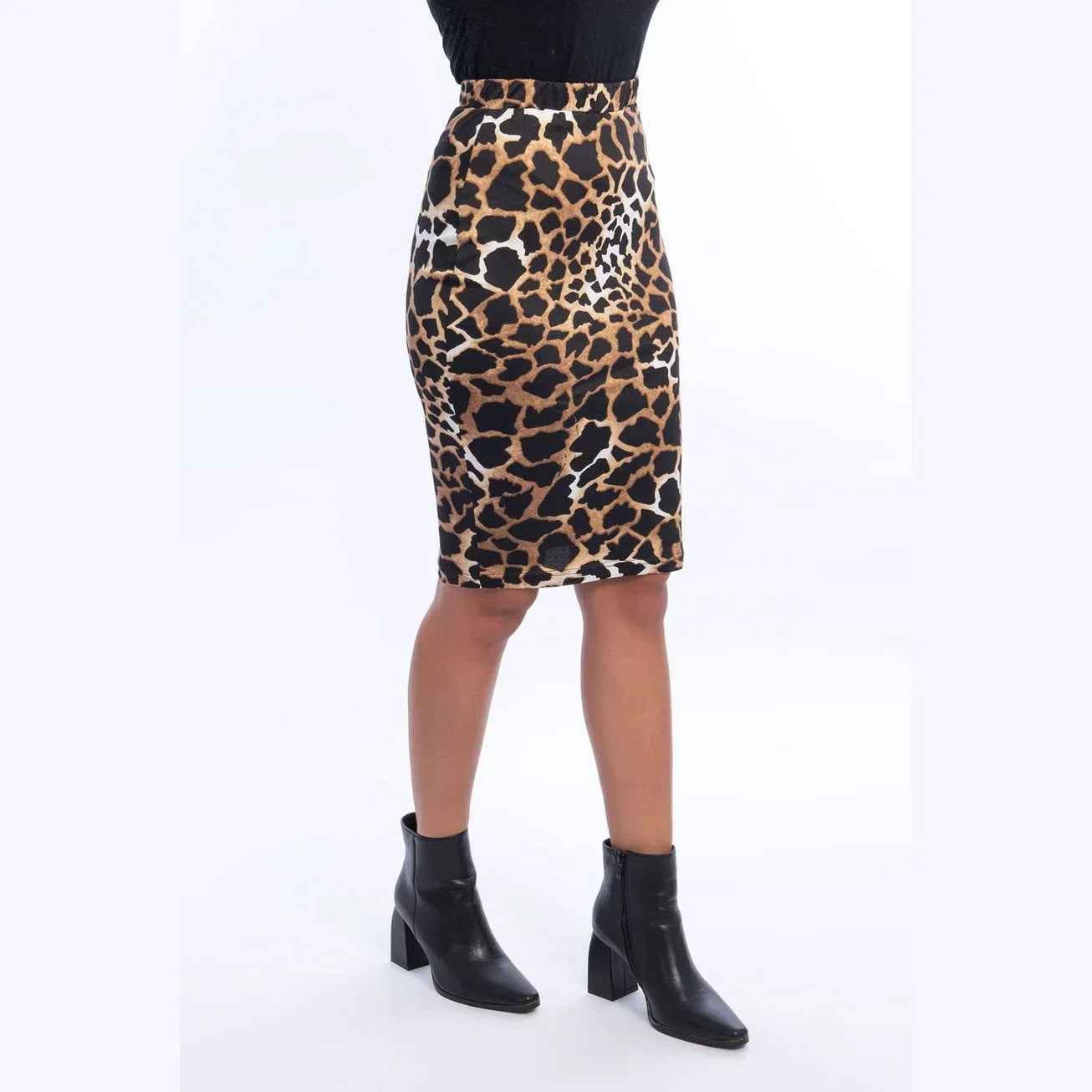 Tiger Print Pencil Skirt - Viva