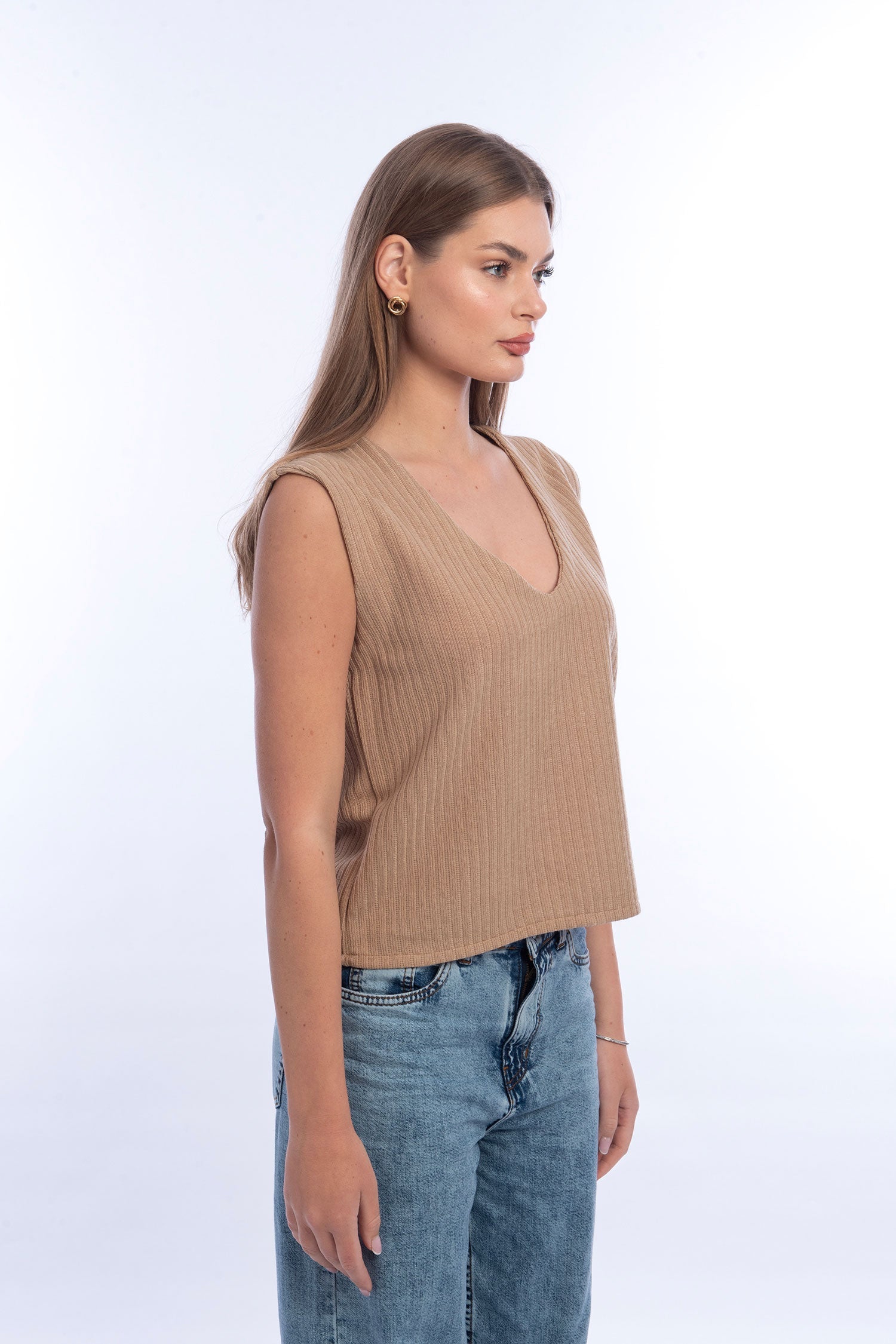 Viva - V-neck Knitted Vest 3