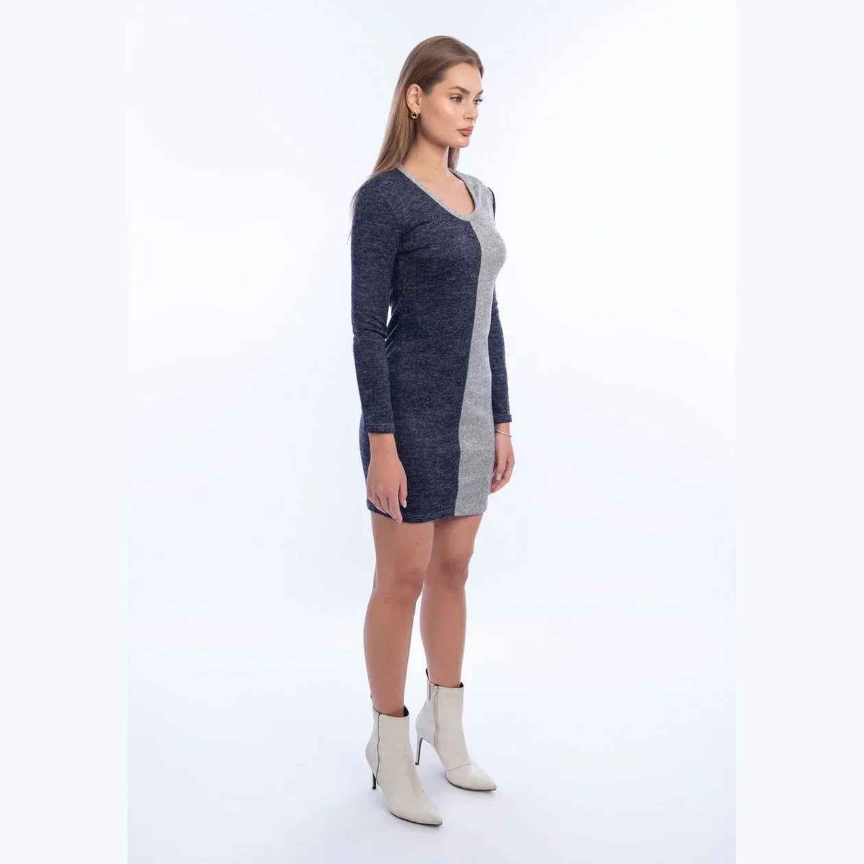 Two-tone Bodycon Dress - Viva - Babazzaro