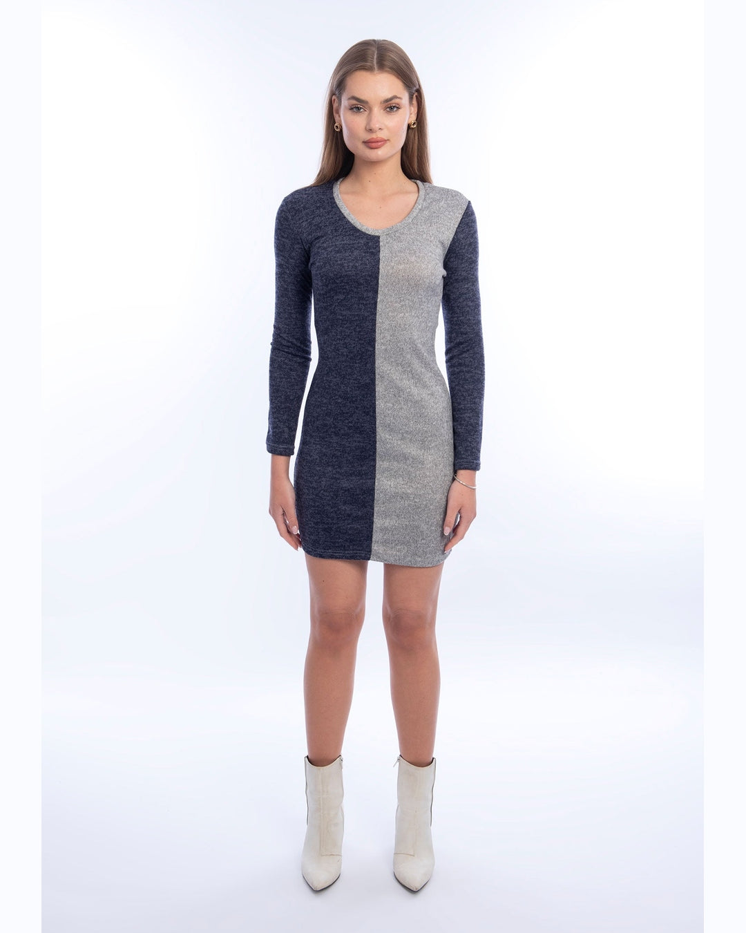 Viva - Two-tone Bodycon Dress 8