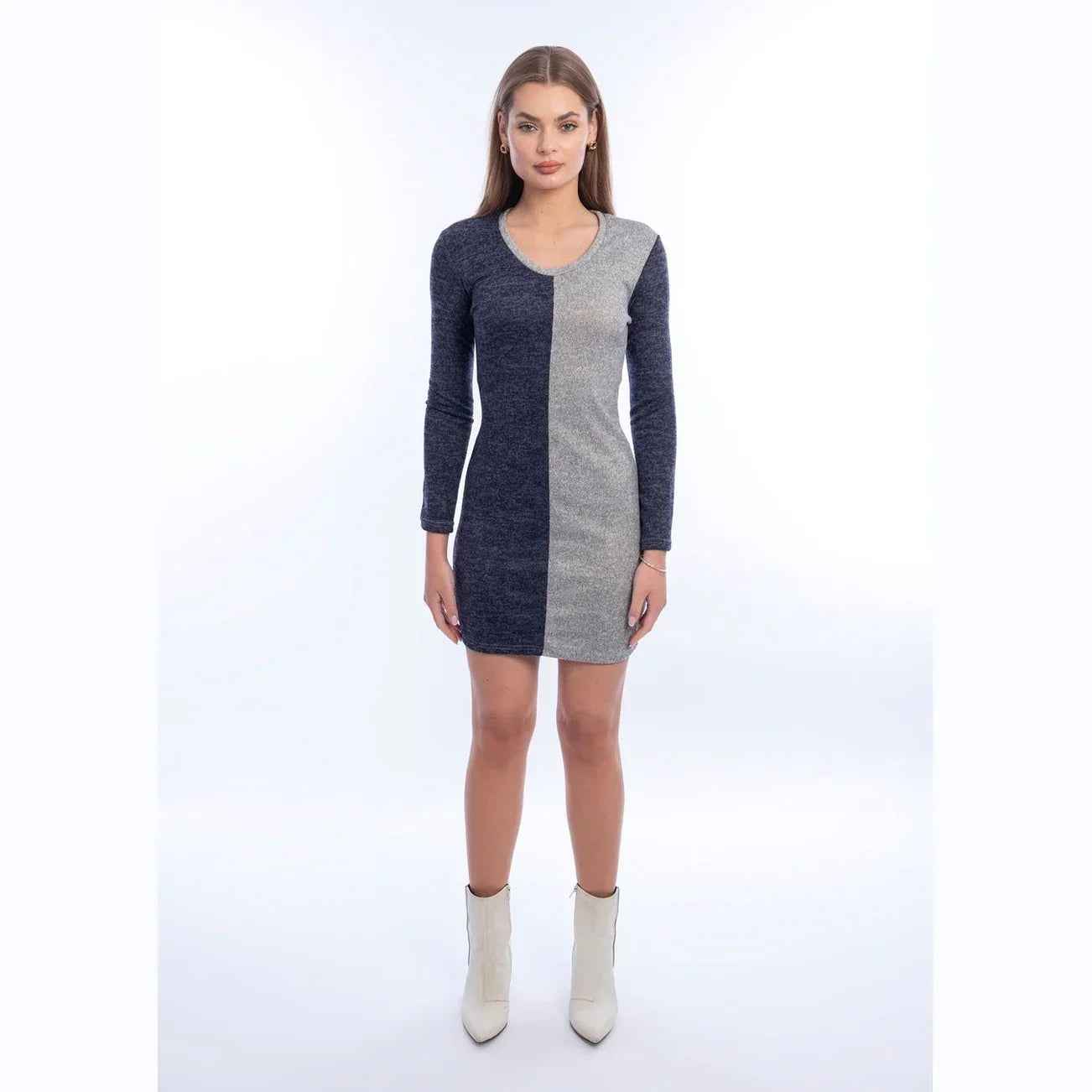 Two-tone Bodycon Dress - Viva - Babazzaro