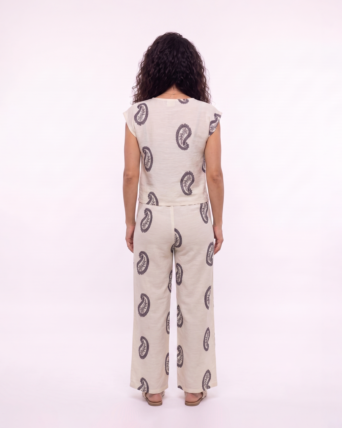 Linen Printed Pant - Viva 3