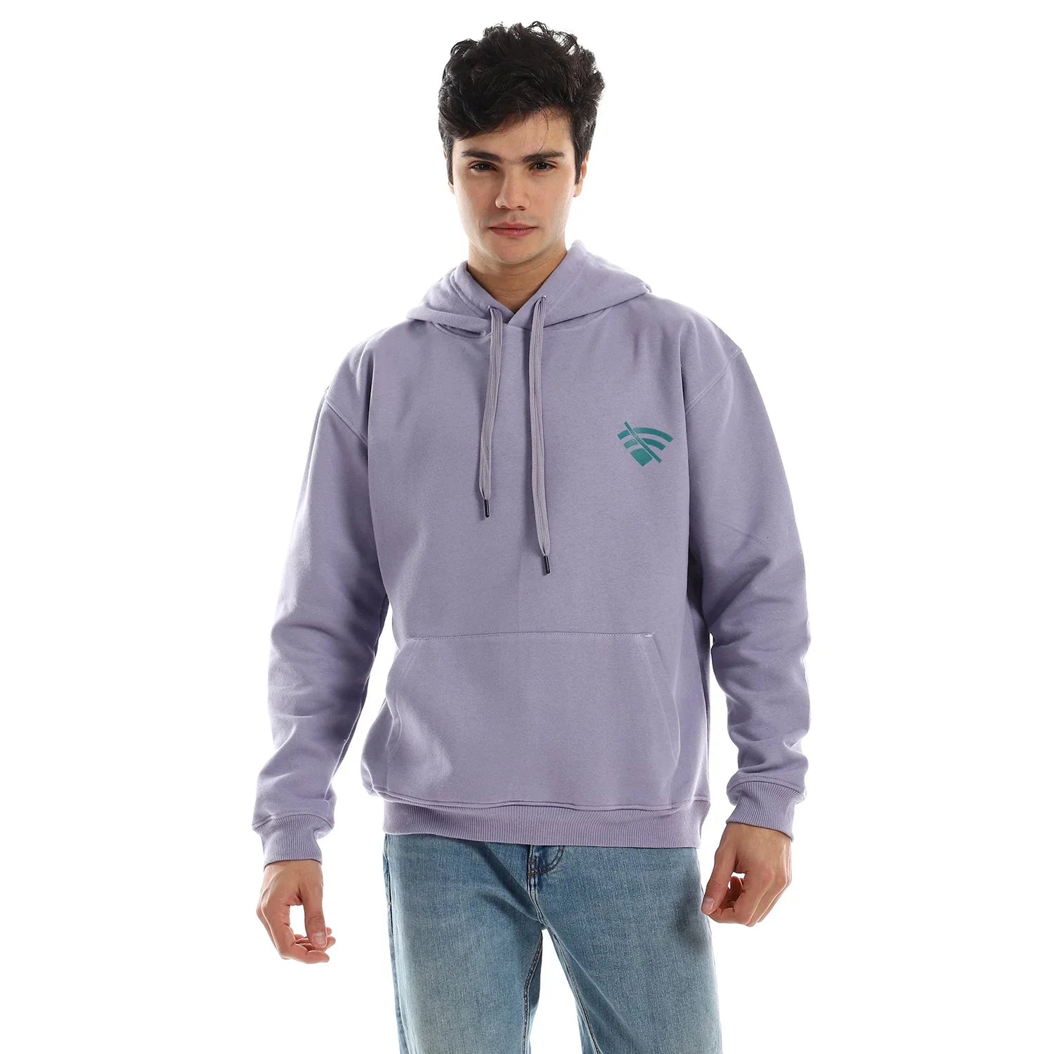 Wifi Unisex Oversized Hoodie-Lila - NAS Trends - Babazzaro