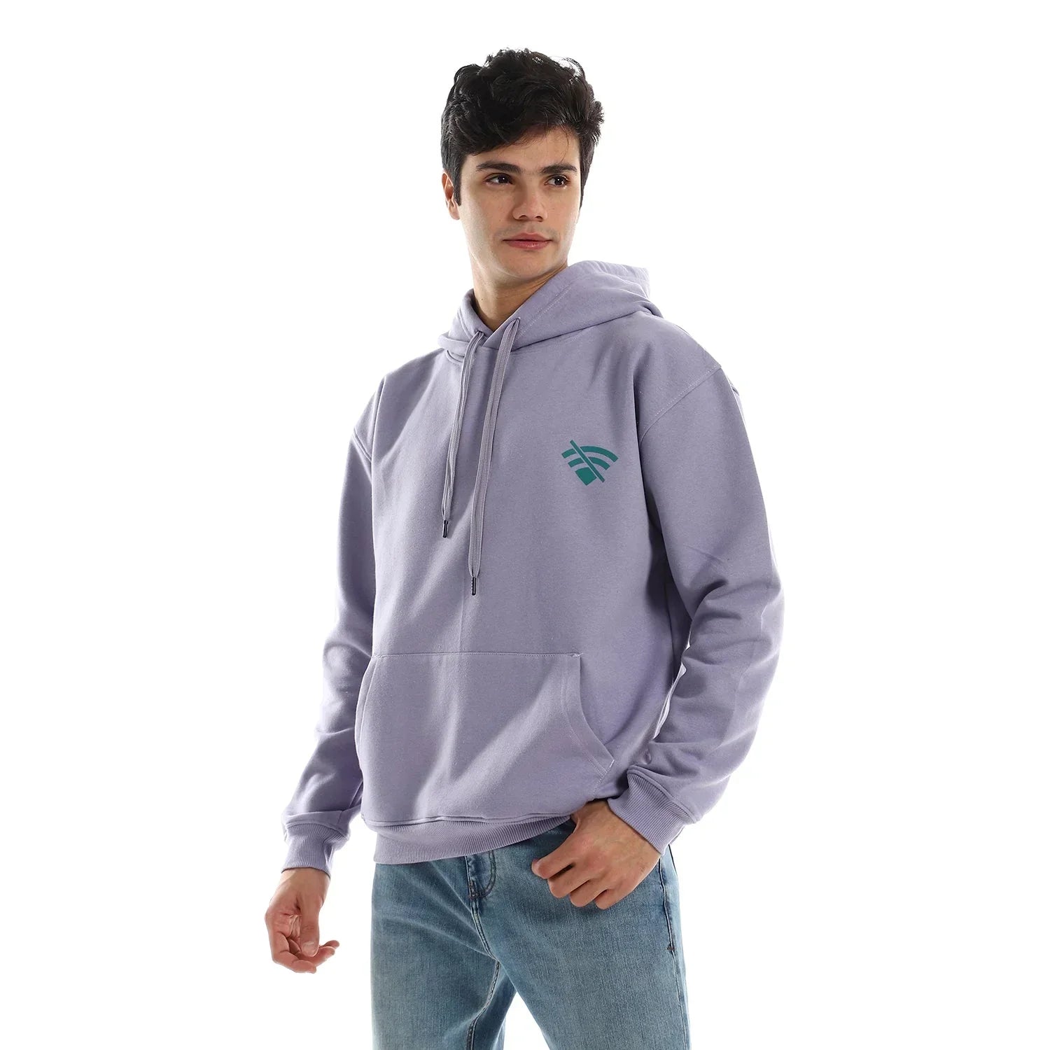 Wifi Unisex Oversized Hoodie-Lila - NAS Trends - Babazzaro