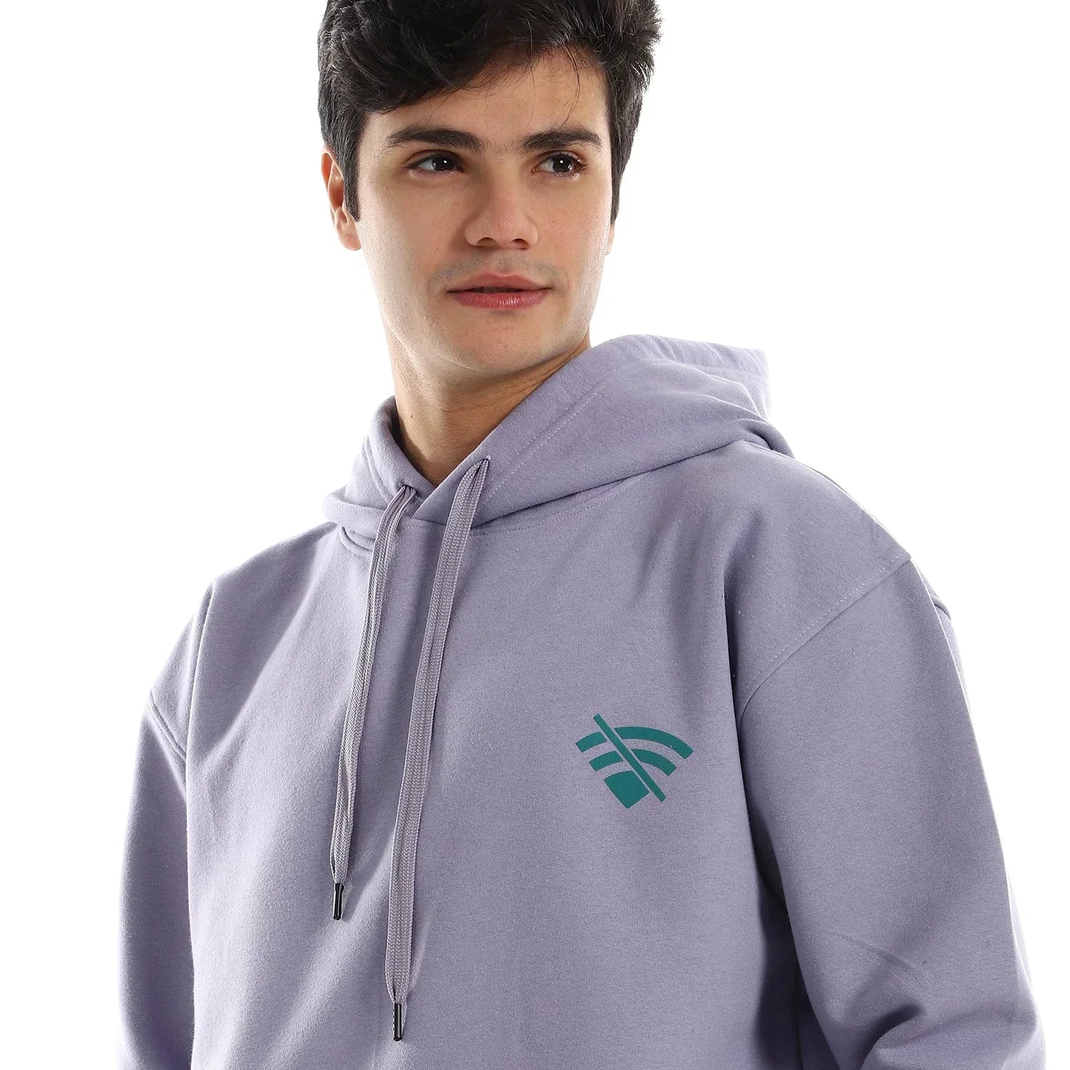 Wifi Unisex Oversized Hoodie-Lila - NAS Trends - Babazzaro