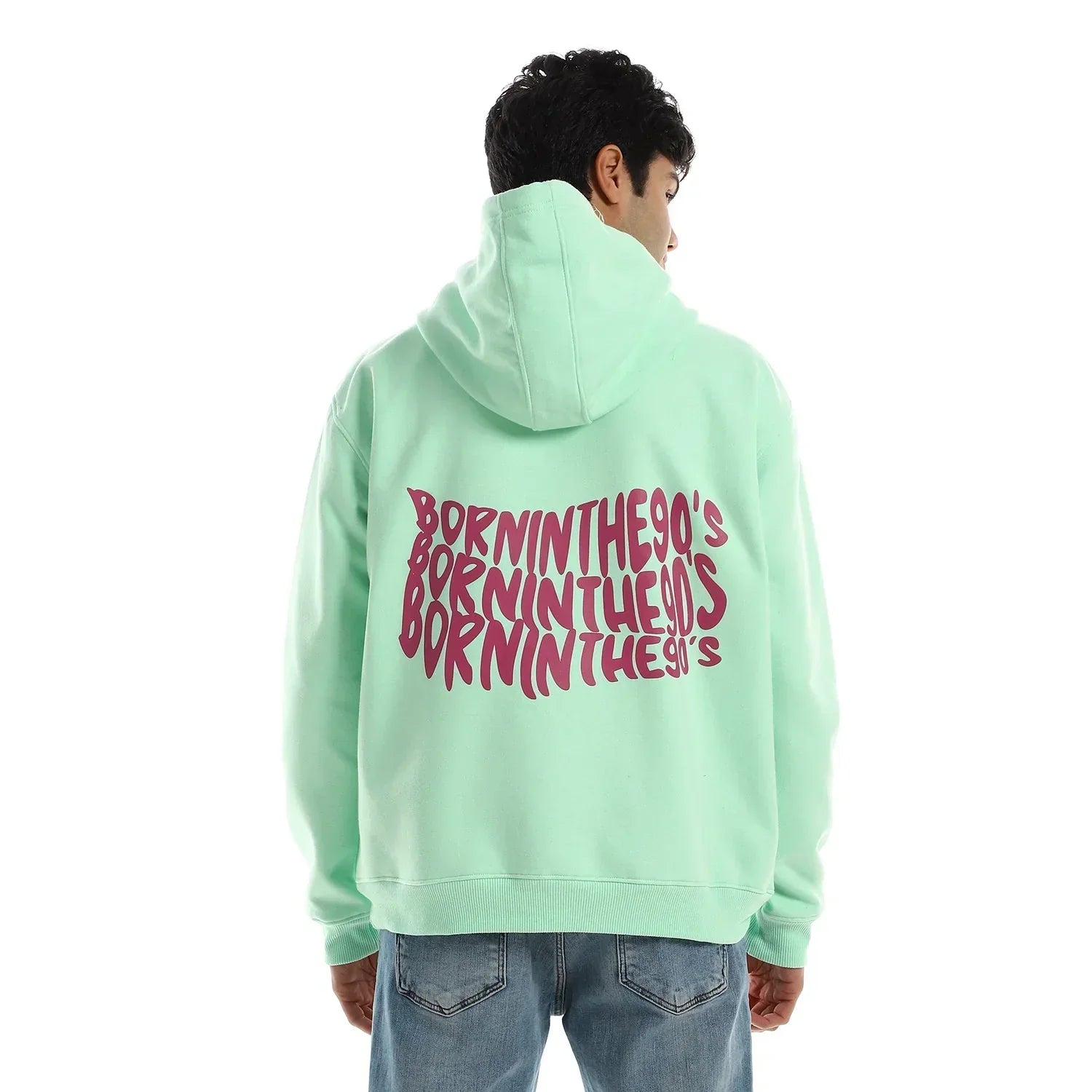 90'S Unisex Oversized Hoodie-mint Green - NAS Trends - Babazzaro