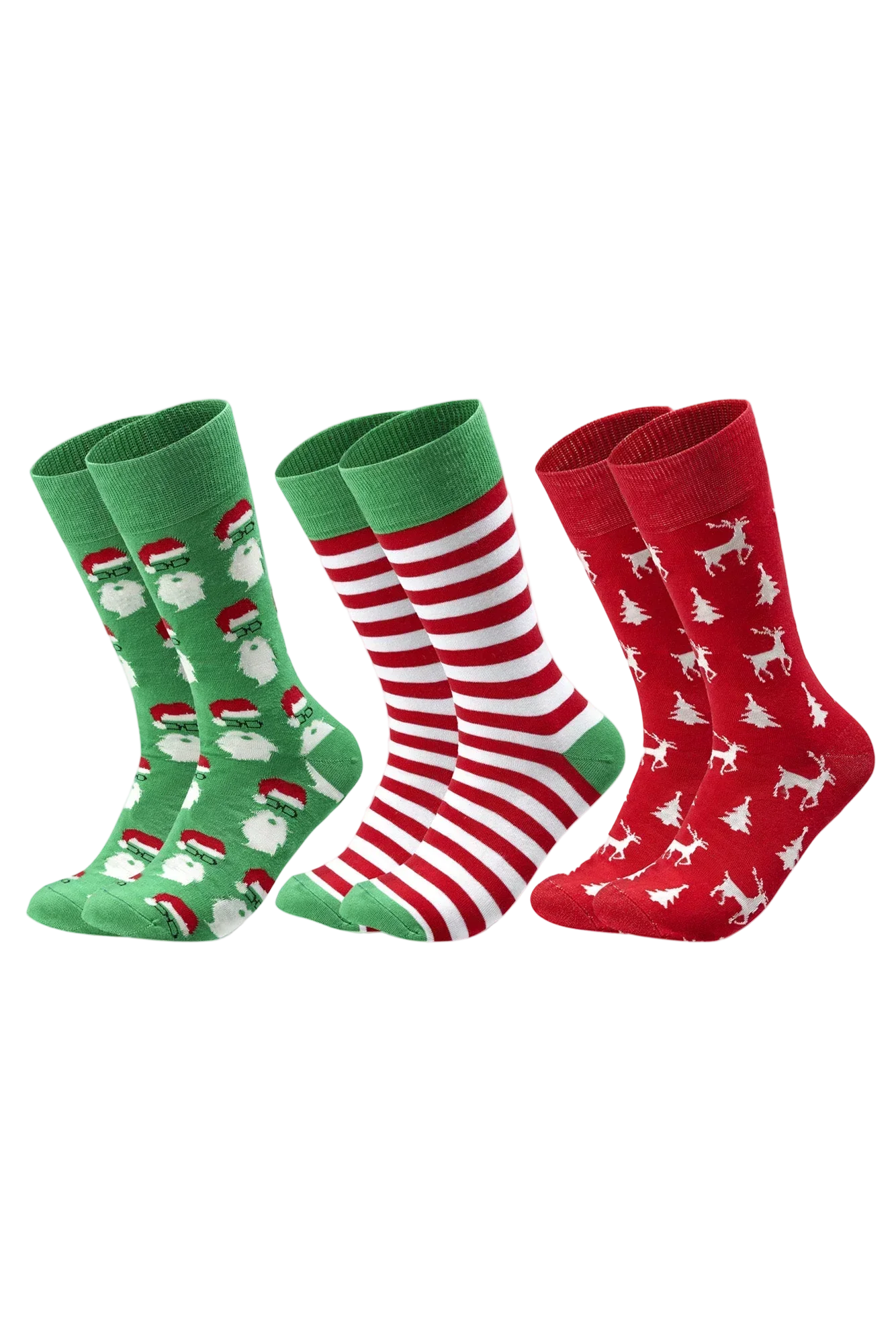 Men Set Of 3 Christmas Gift Santa Socks - Sam Socks - Babazzaro