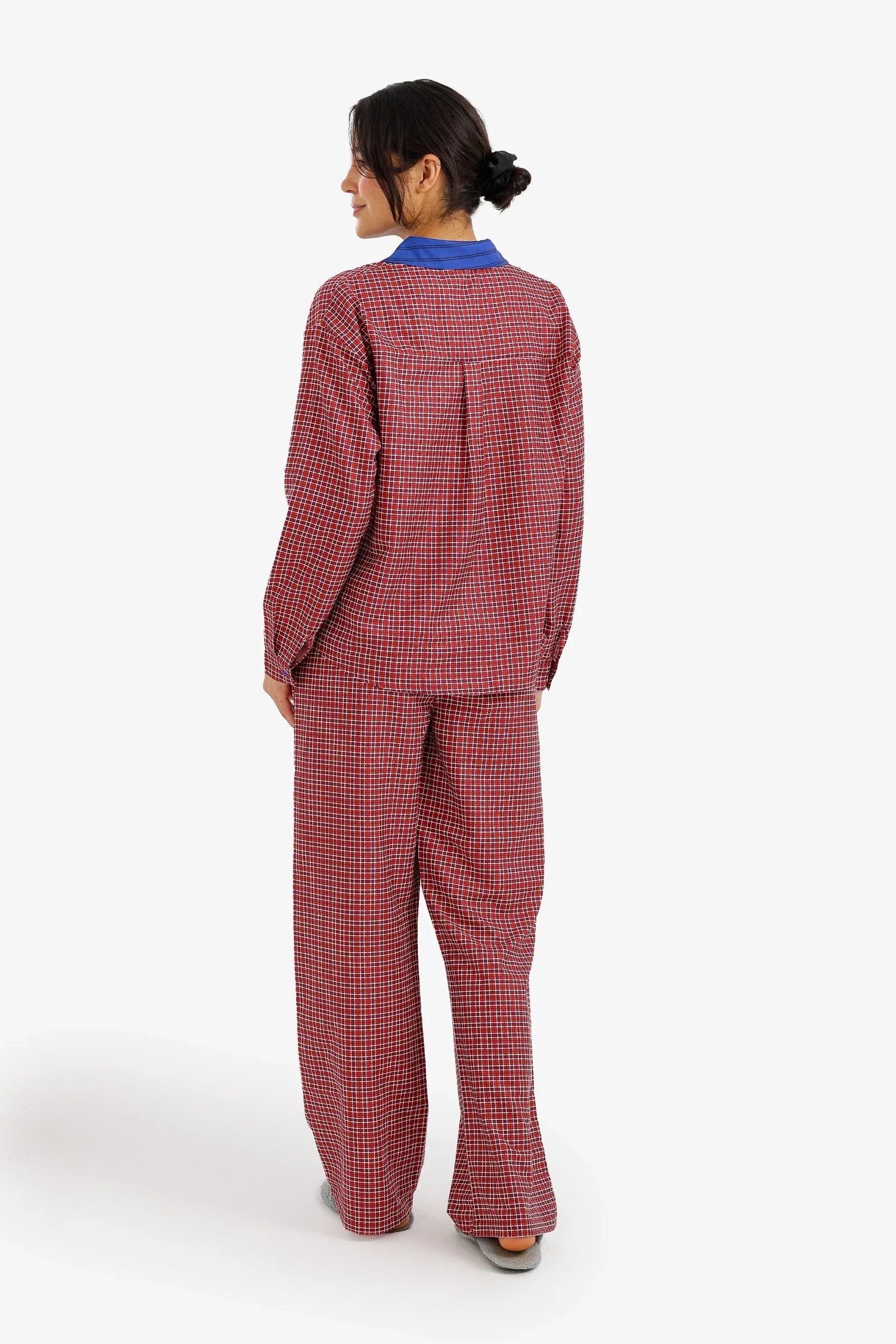 Checkered Relaxed Pajama Set - Carina - Babazzaro