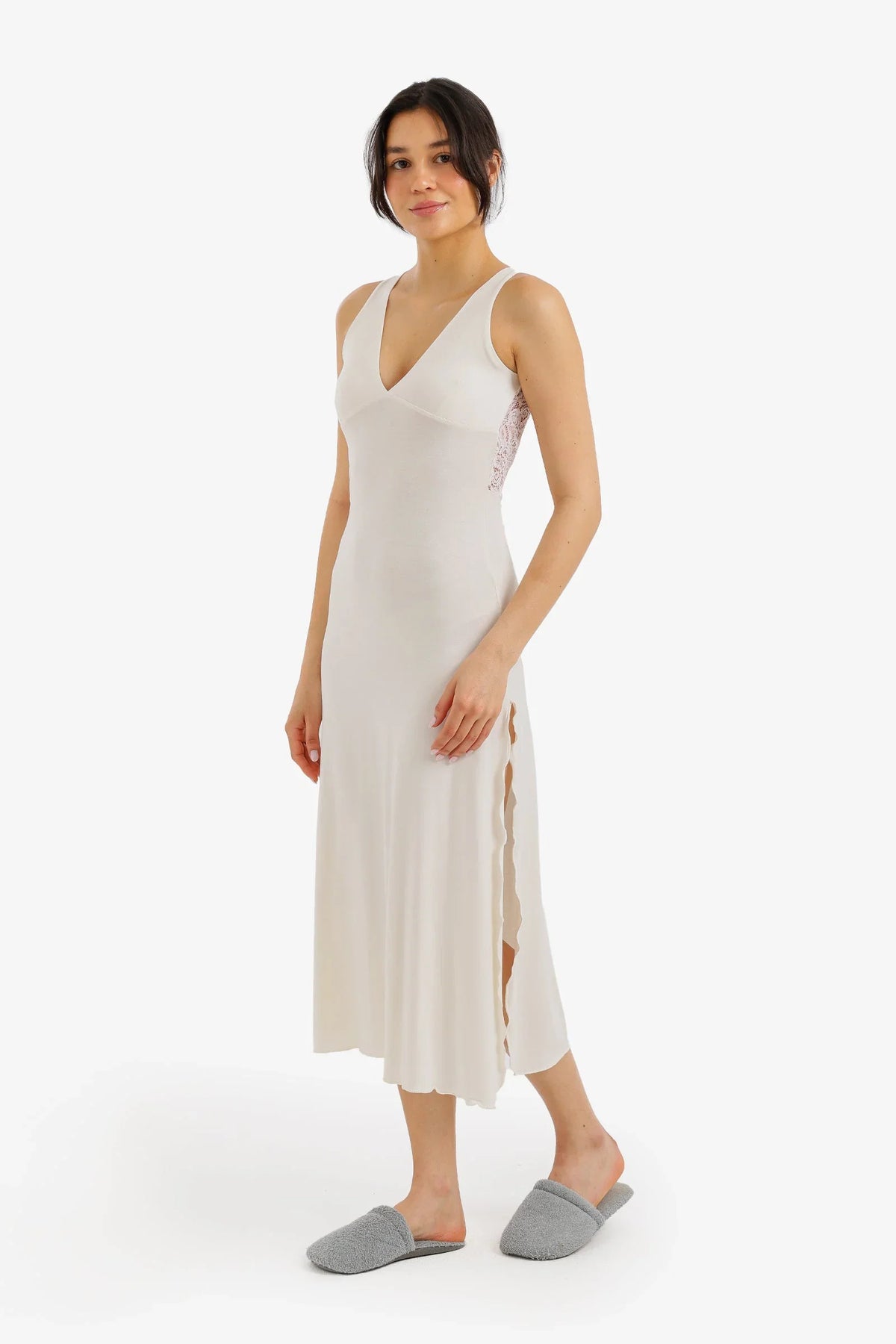Side-Slit Midi Nightgown - Carina 29
