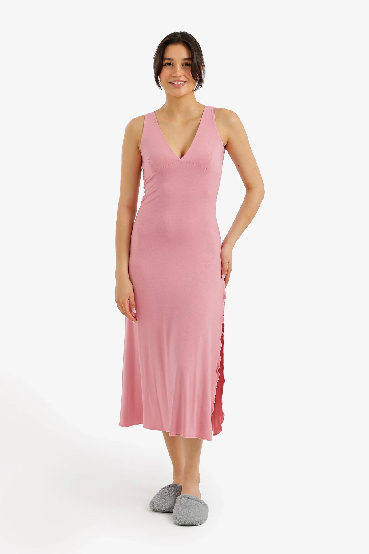 Side-Slit Midi Nightgown - Carina 13