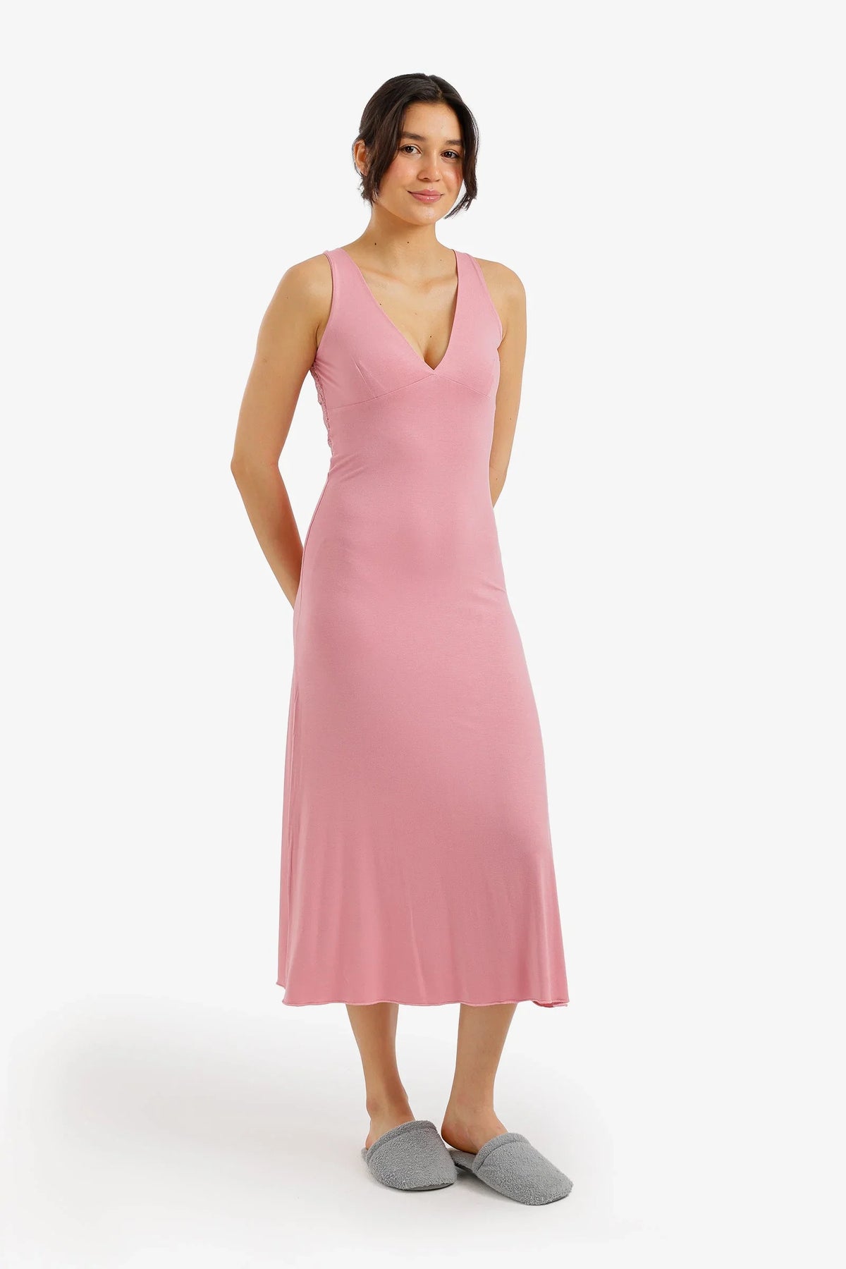 Side-Slit Midi Nightgown - Carina 33