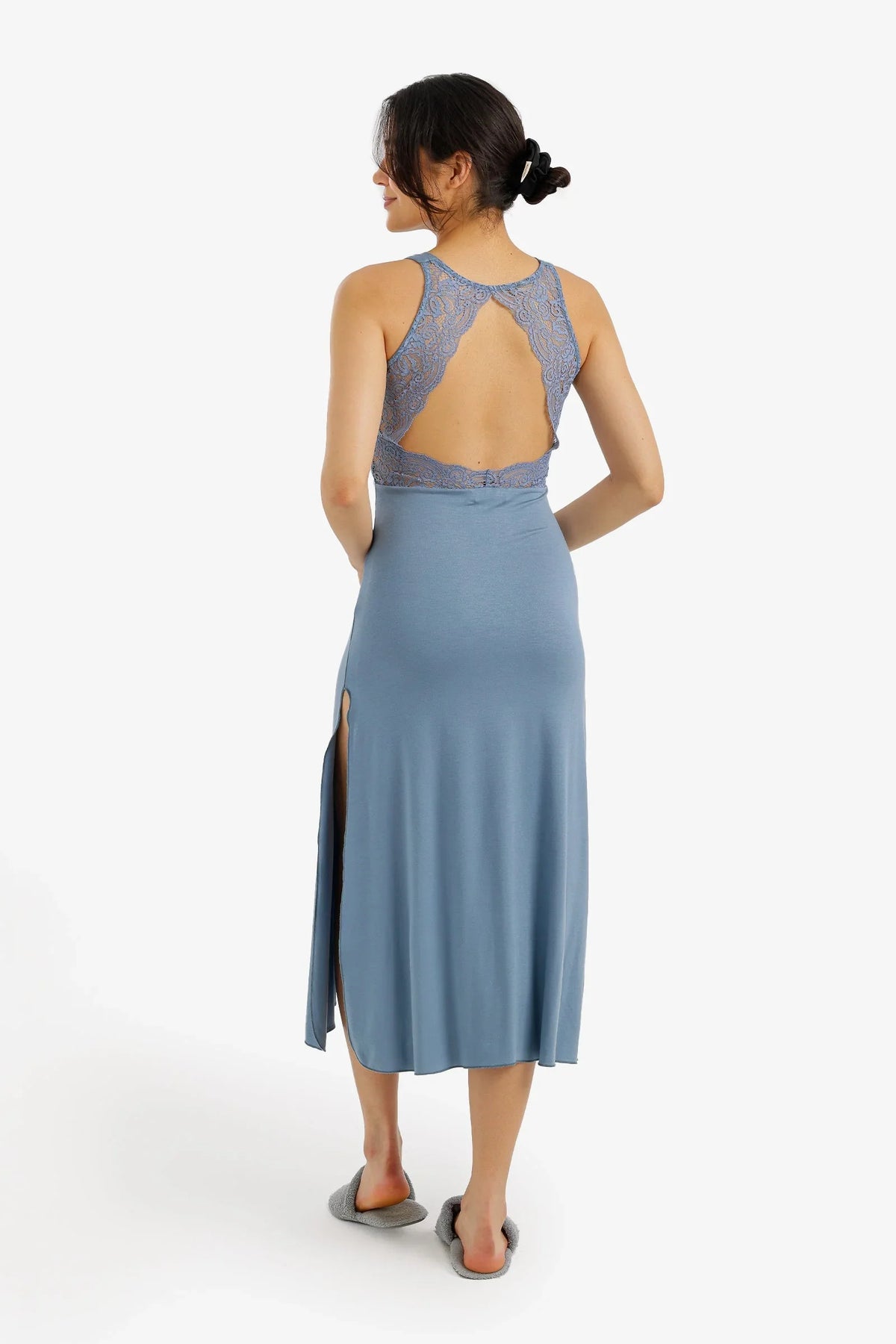 Side-Slit Midi Nightgown - Carina 23