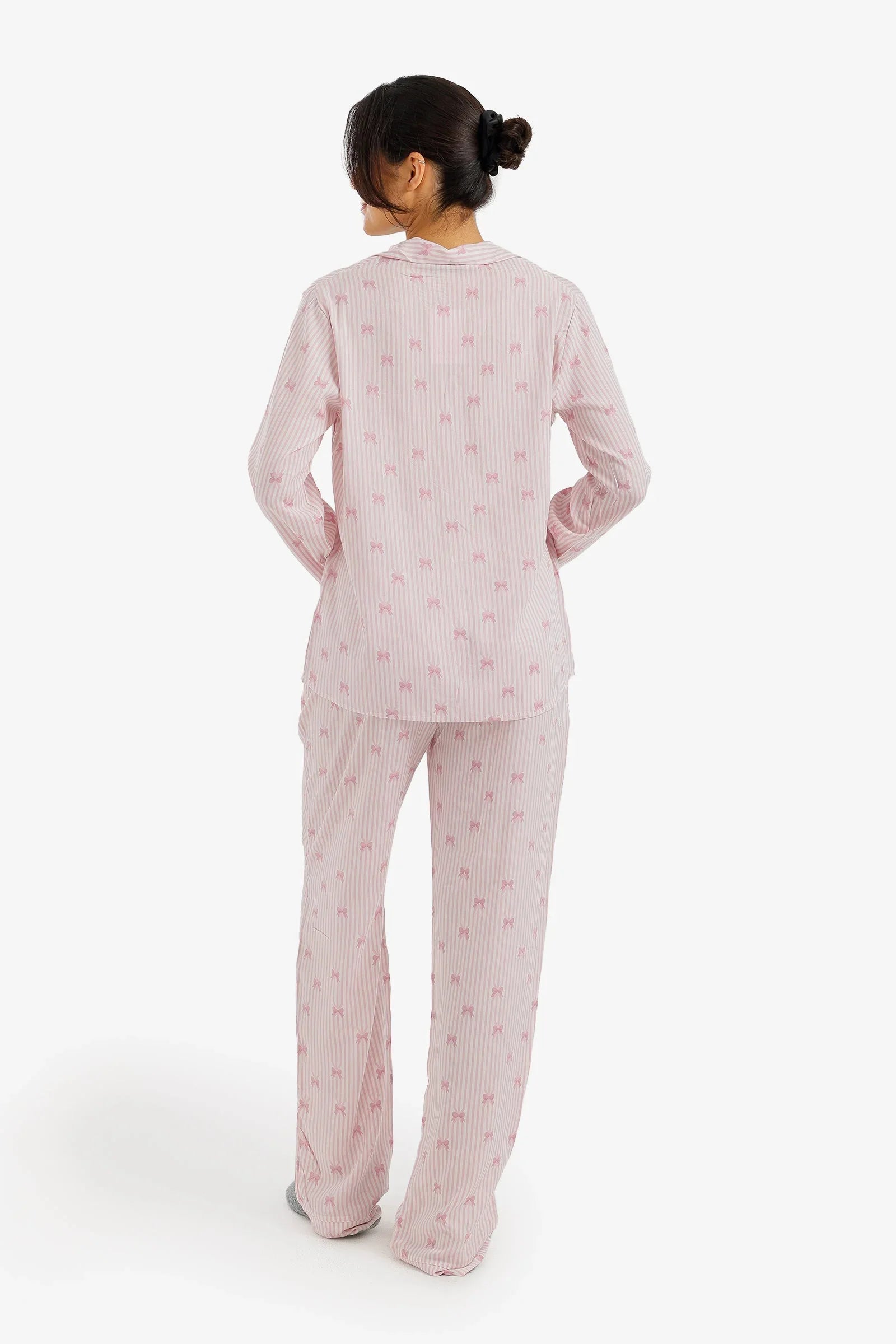 Striped Bow Pyjama Set - Carina - Babazzaro