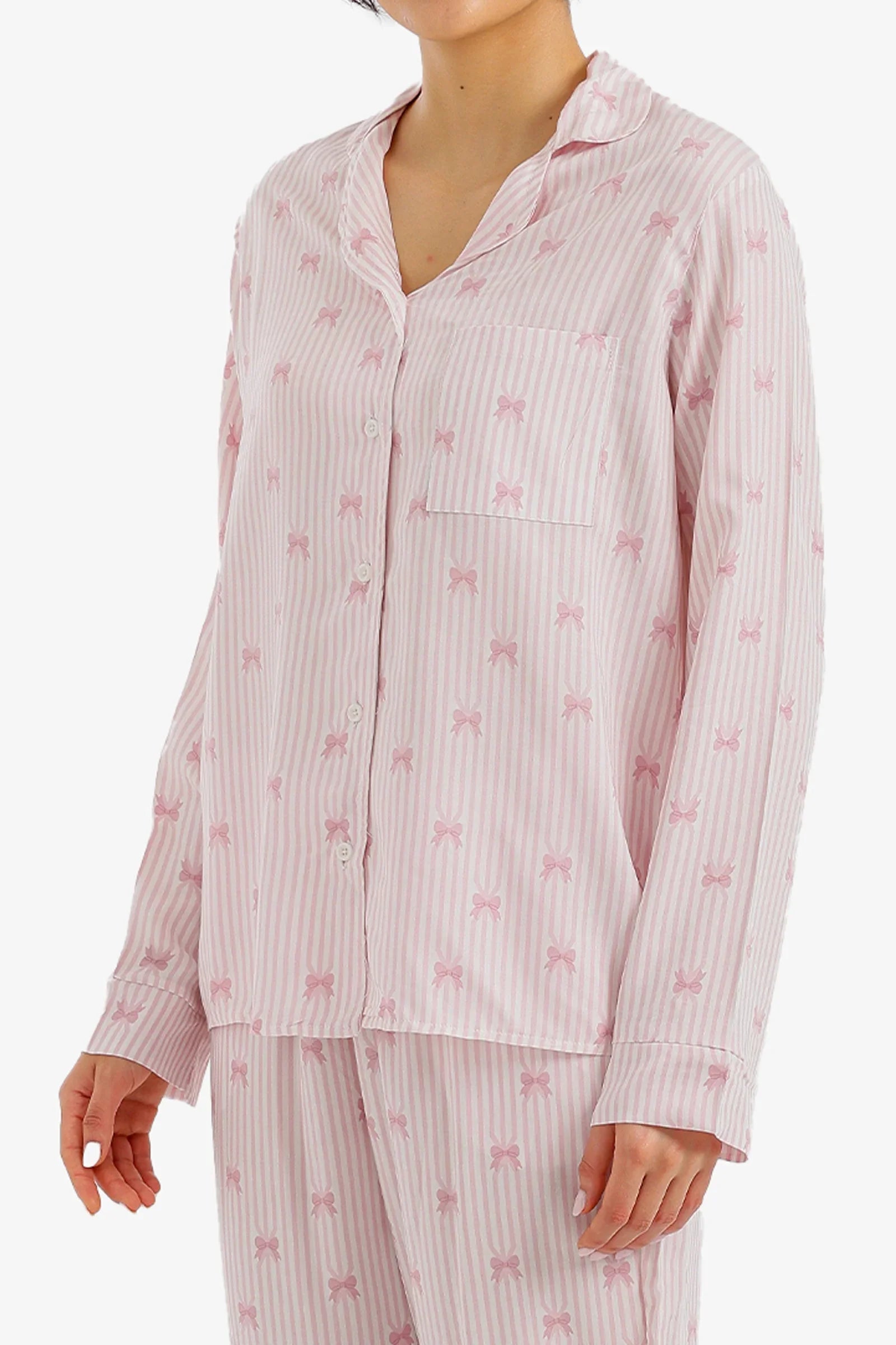Striped Bow Pyjama Set - Carina - Babazzaro