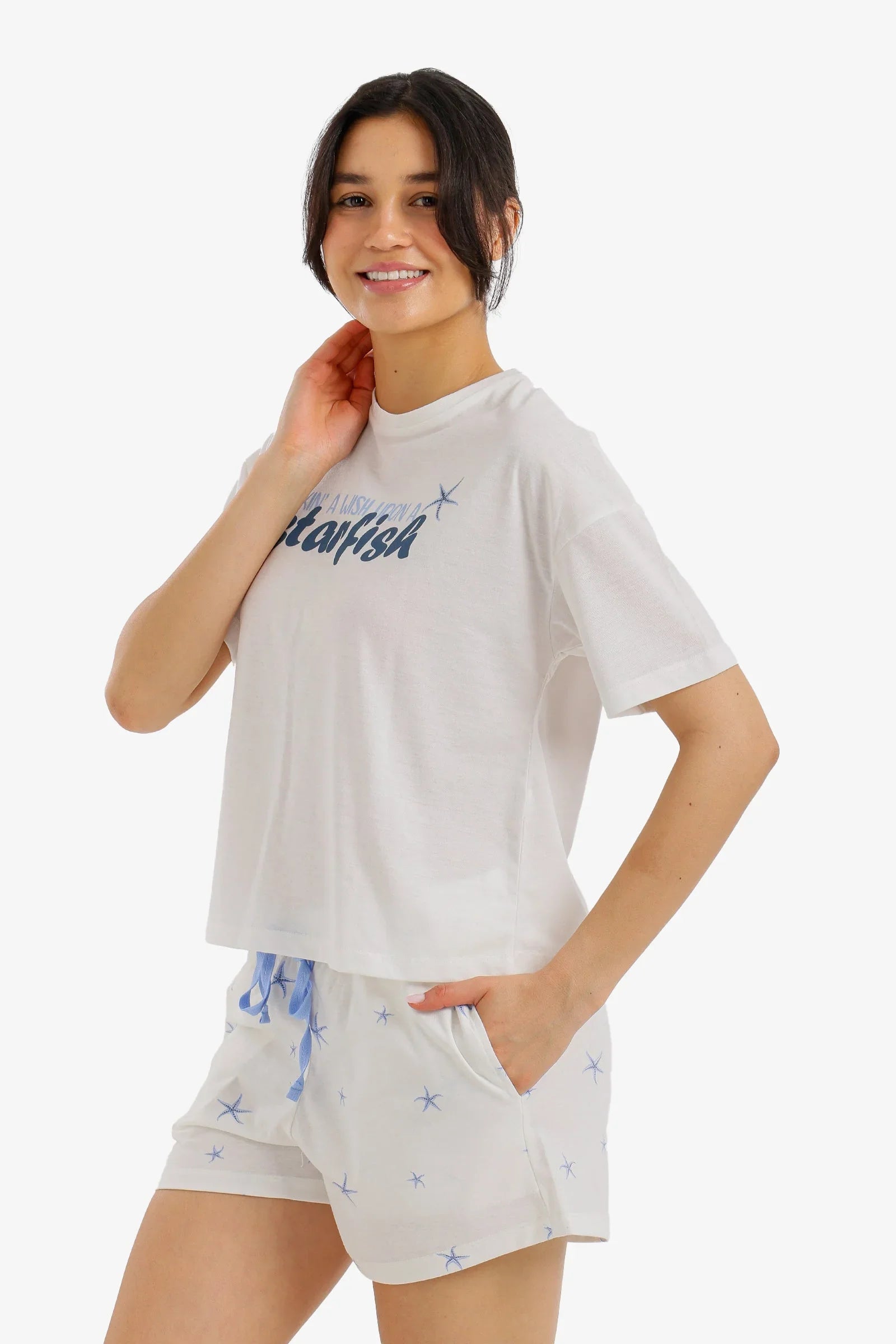 Starfish Text Pajama Set - Carina - Babazzaro