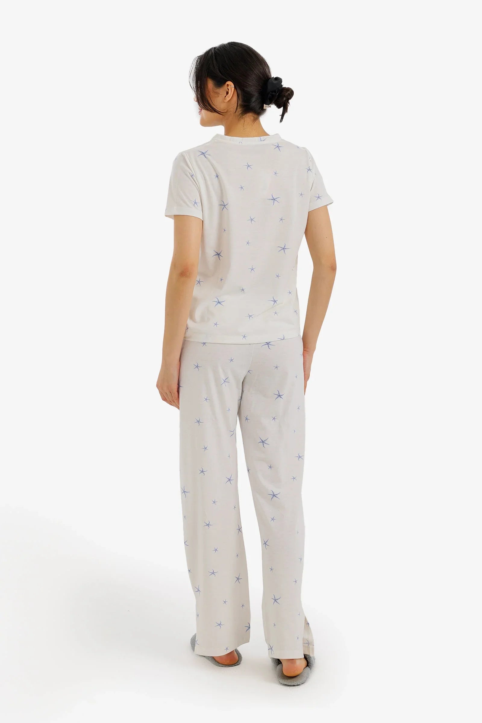 Star Print Cotton Pajama Set - Carina - Babazzaro