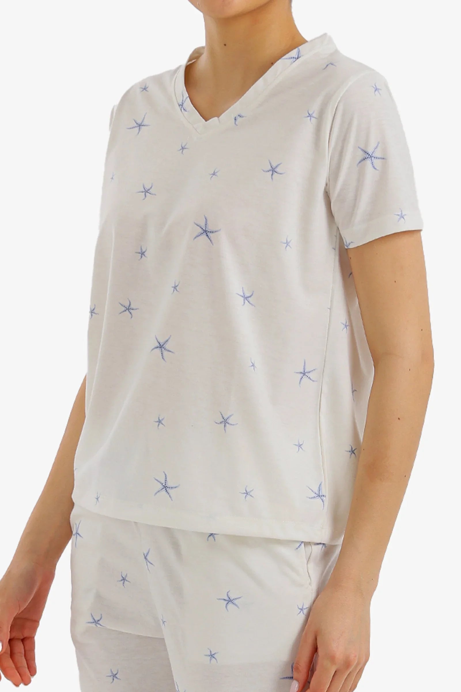 Star Print Cotton Pajama Set - Carina - Babazzaro