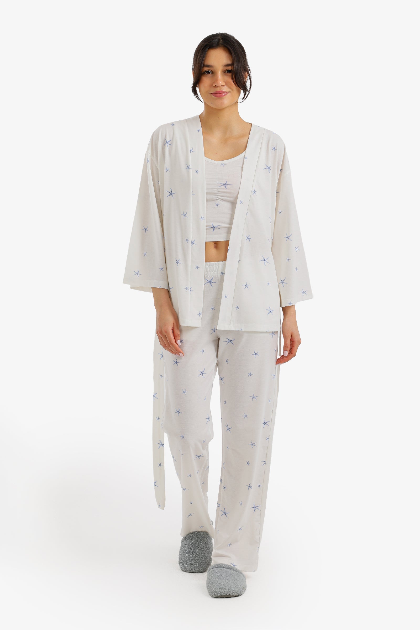 3 - Piece Star Print Pajama Set - Carina - Babazzaro