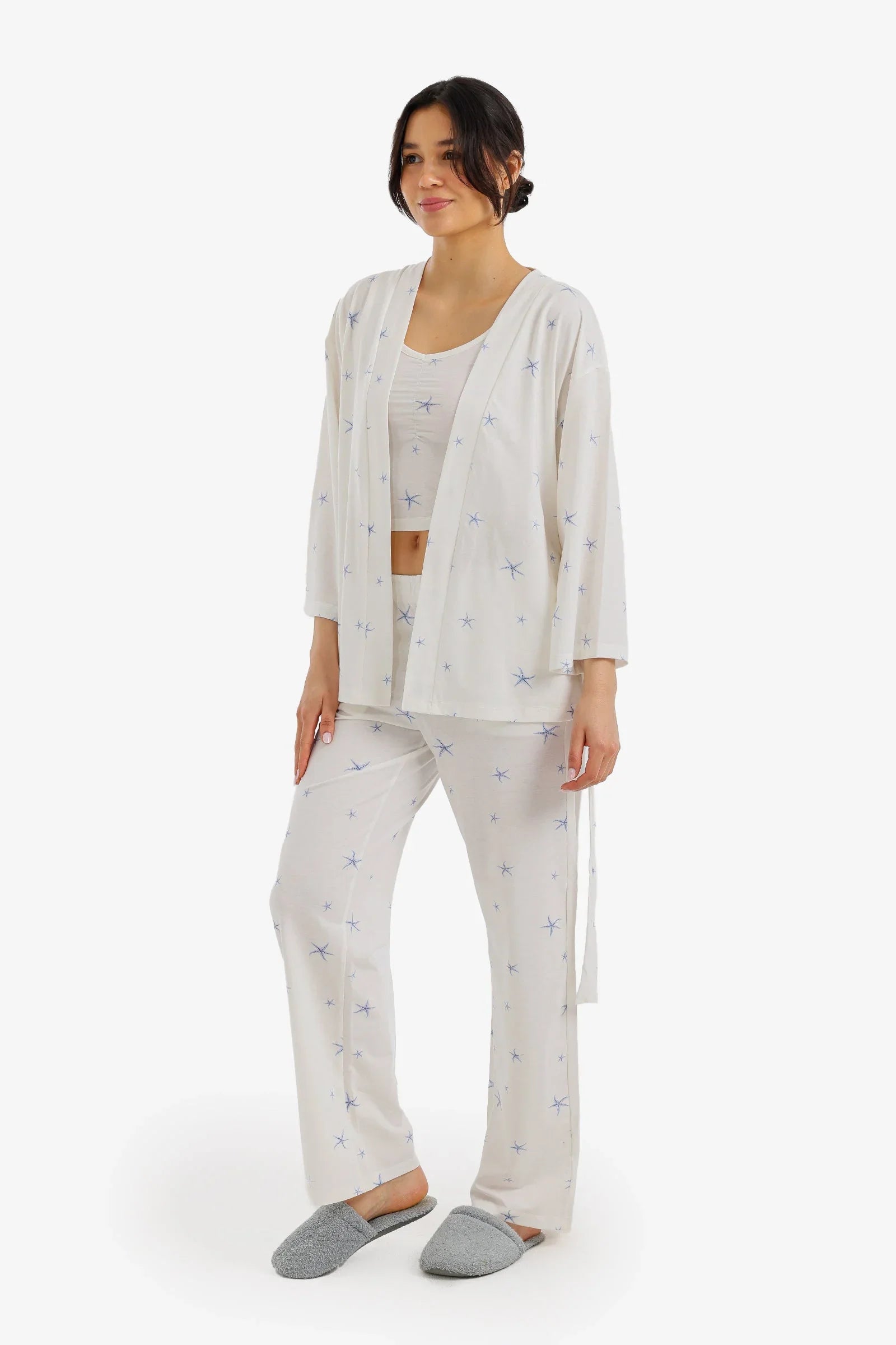 3 - Piece Star Print Pajama Set - Carina - Babazzaro