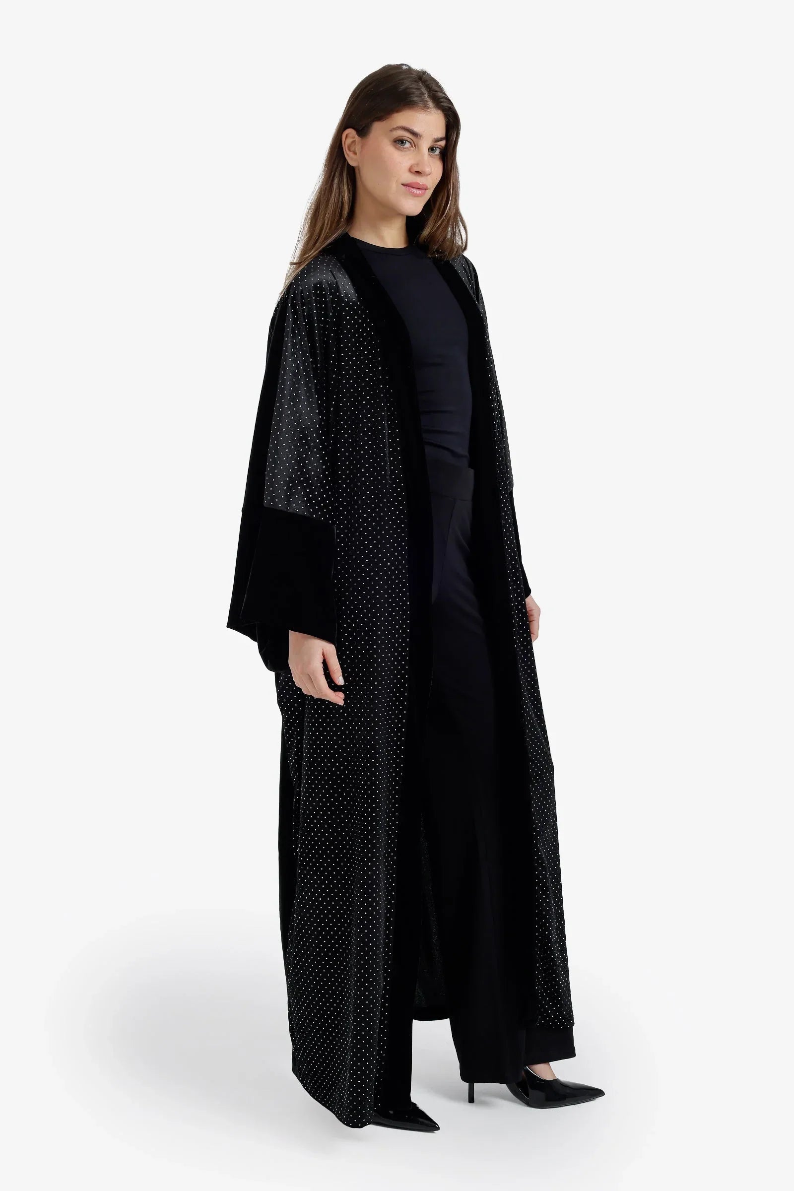 Carina - Embellished Velvet Maxi Kimono 10