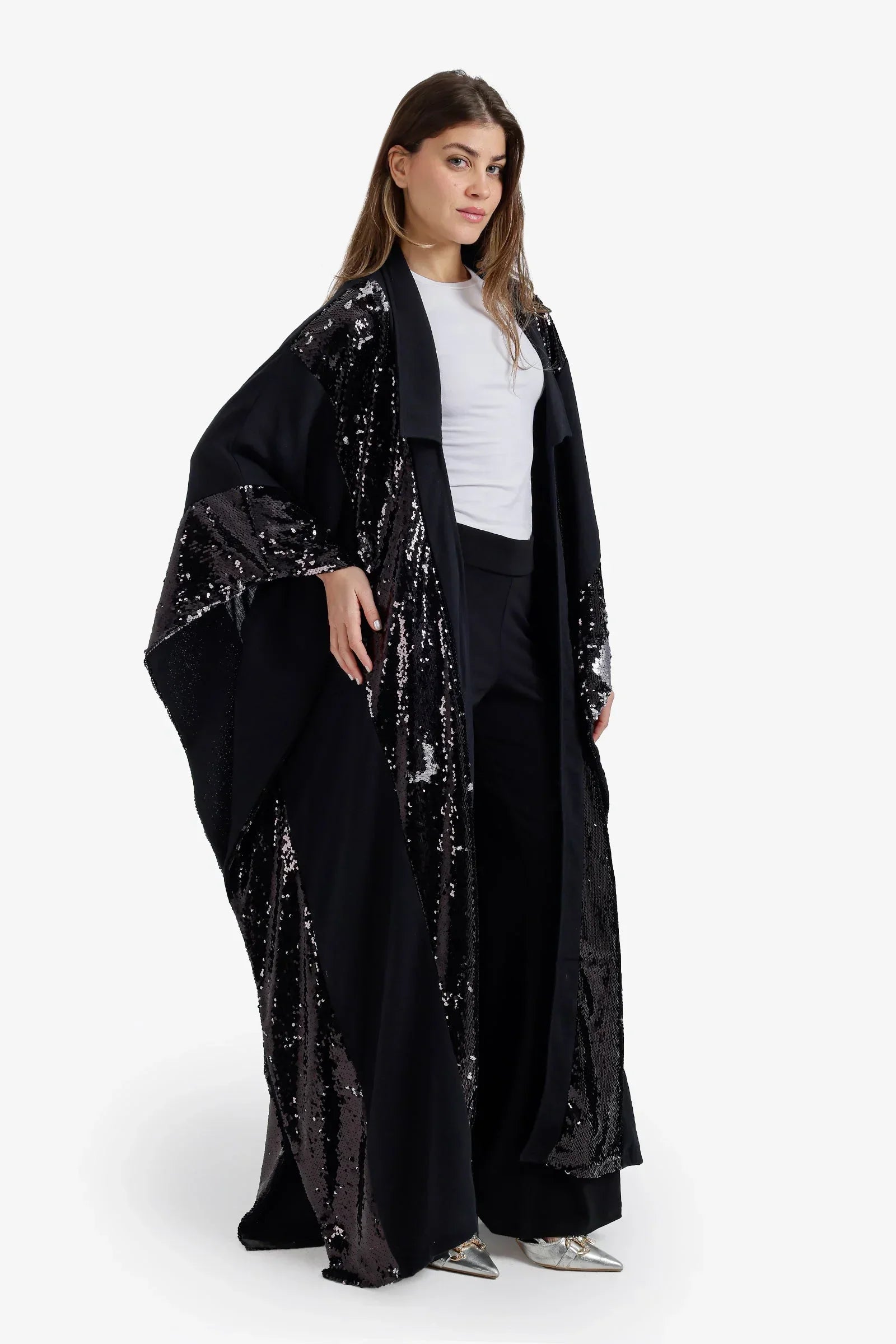 Carina - Sequin Detailed Maxi Kimono 2