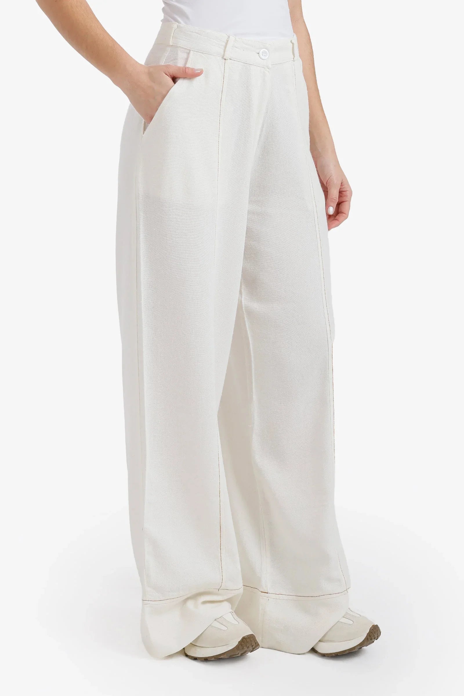 Carina - Contrast-Stitch Pants 2