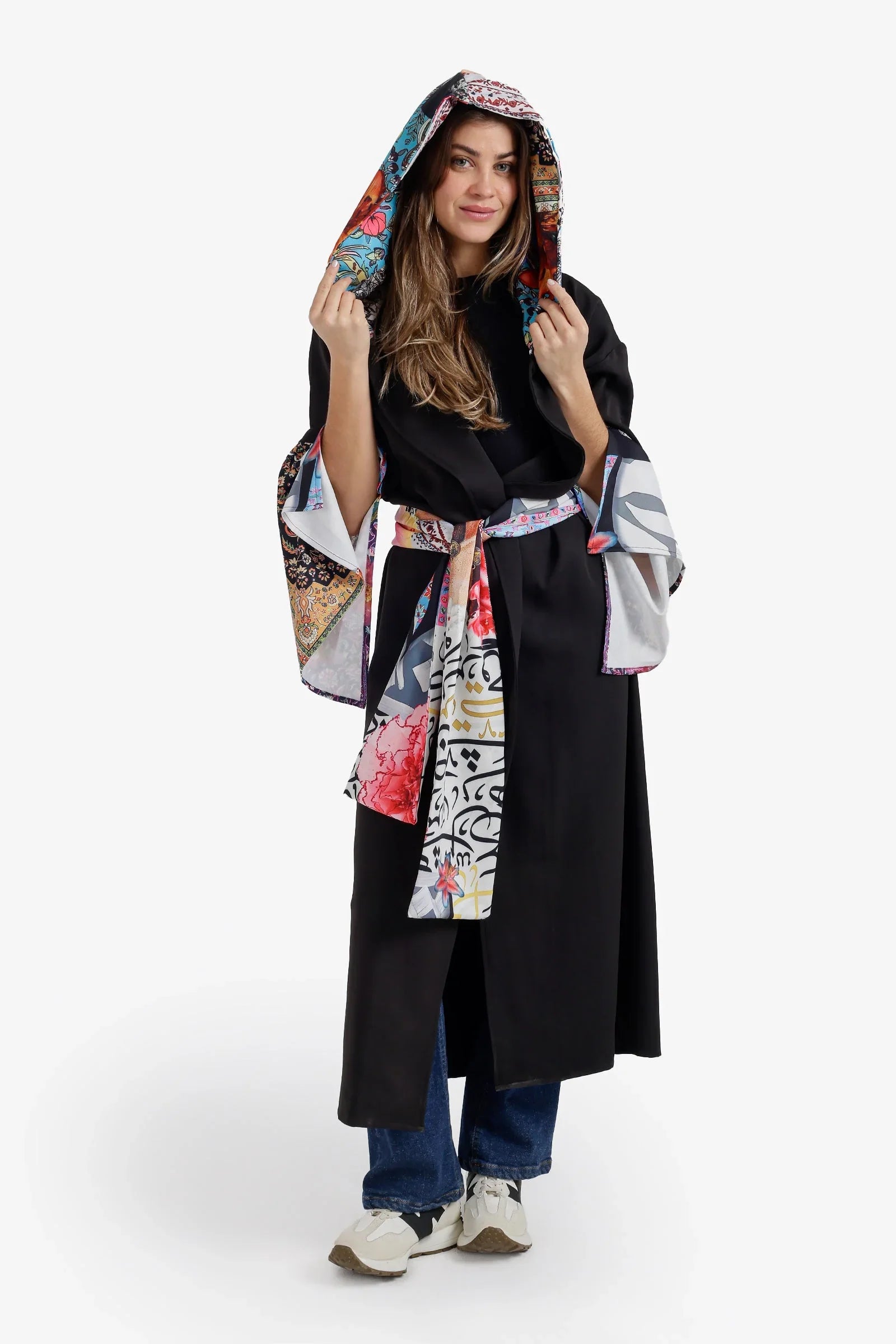 Carina - Contrast-Print Midi Kimono 2